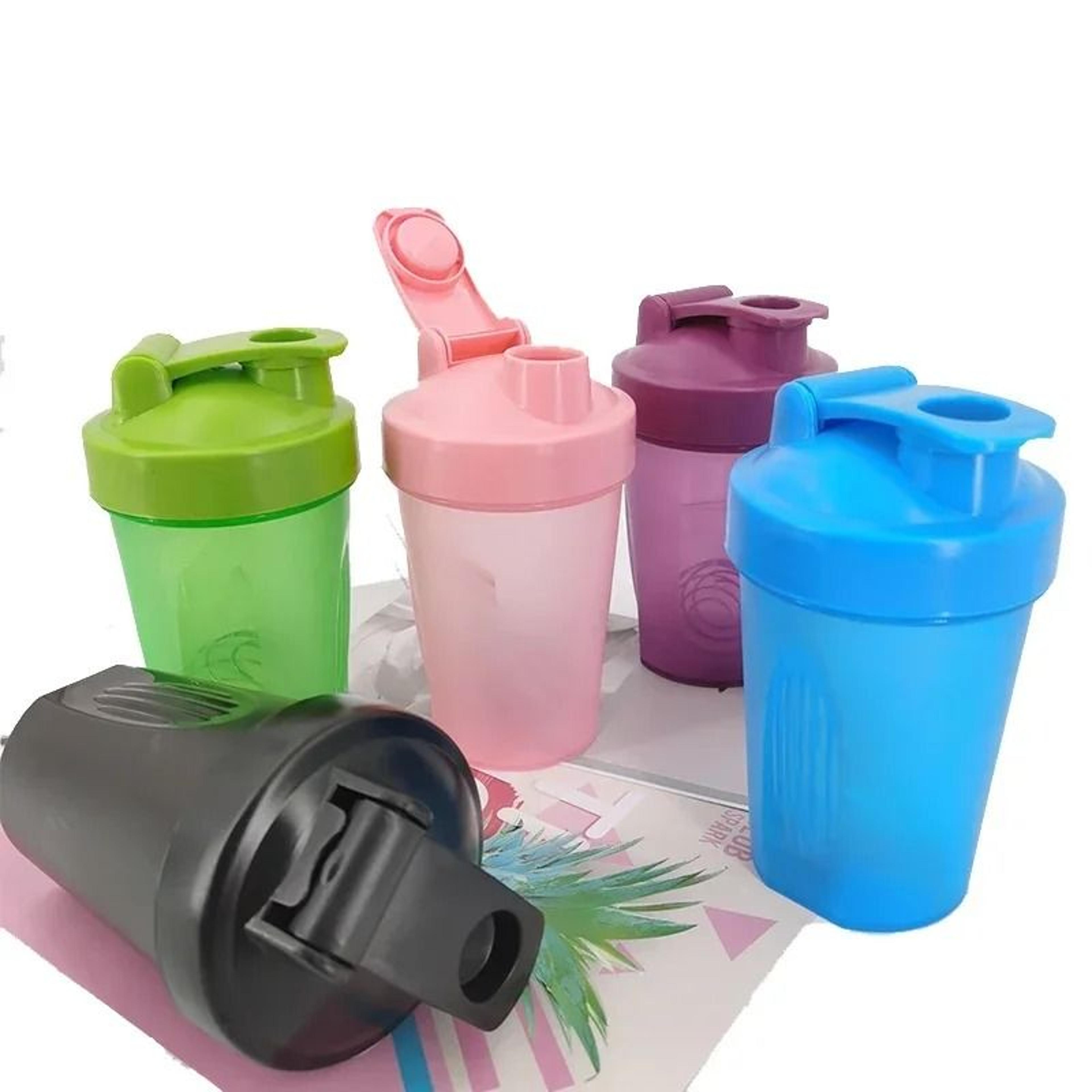 sport shaker bottle 400 ml fitness gym mixing bottle portable plastic drink bottle