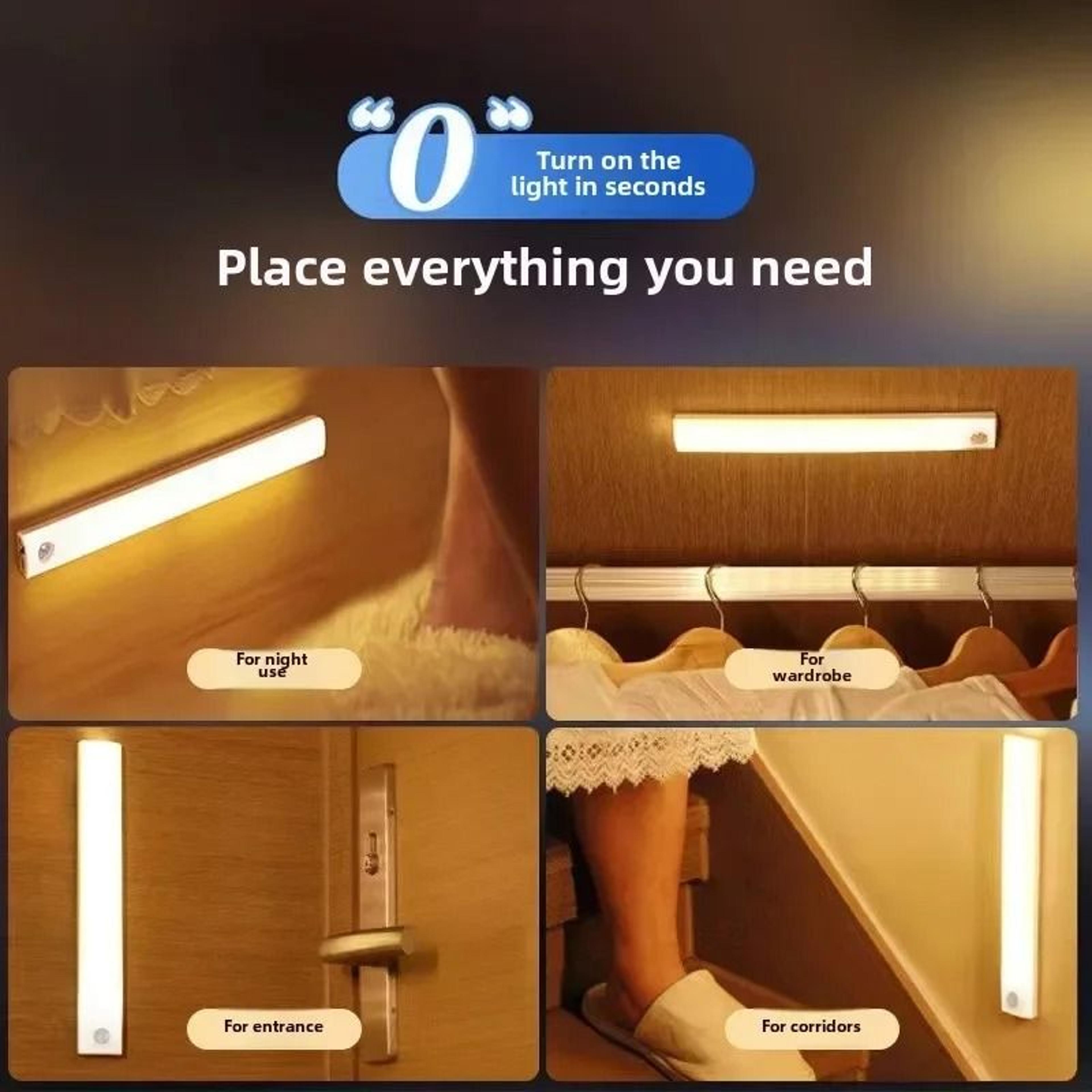sensor light led rechargeable wireless home decoration lamp with motion sensor