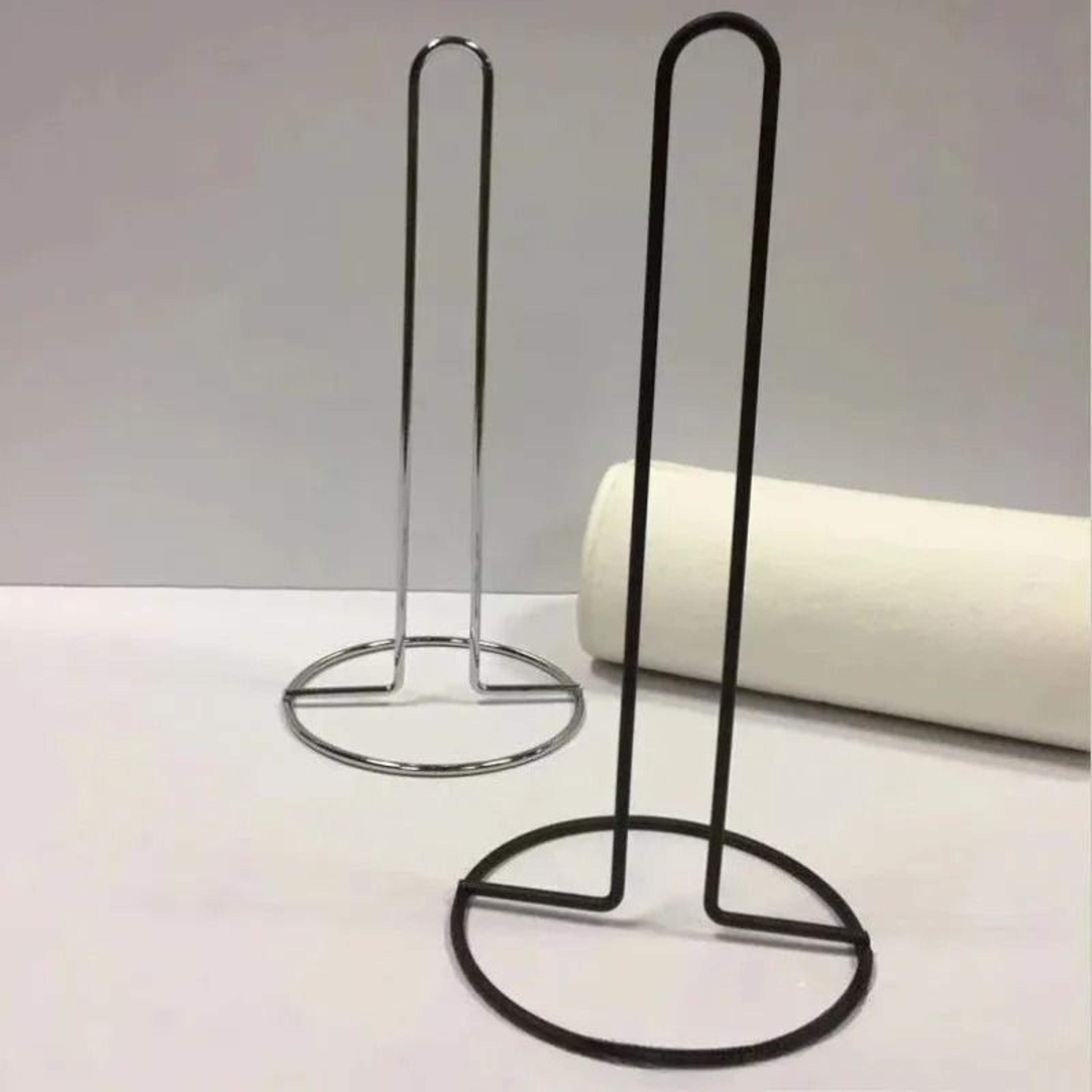 vertical wrought iron tissue holder floor standing roll paper holder