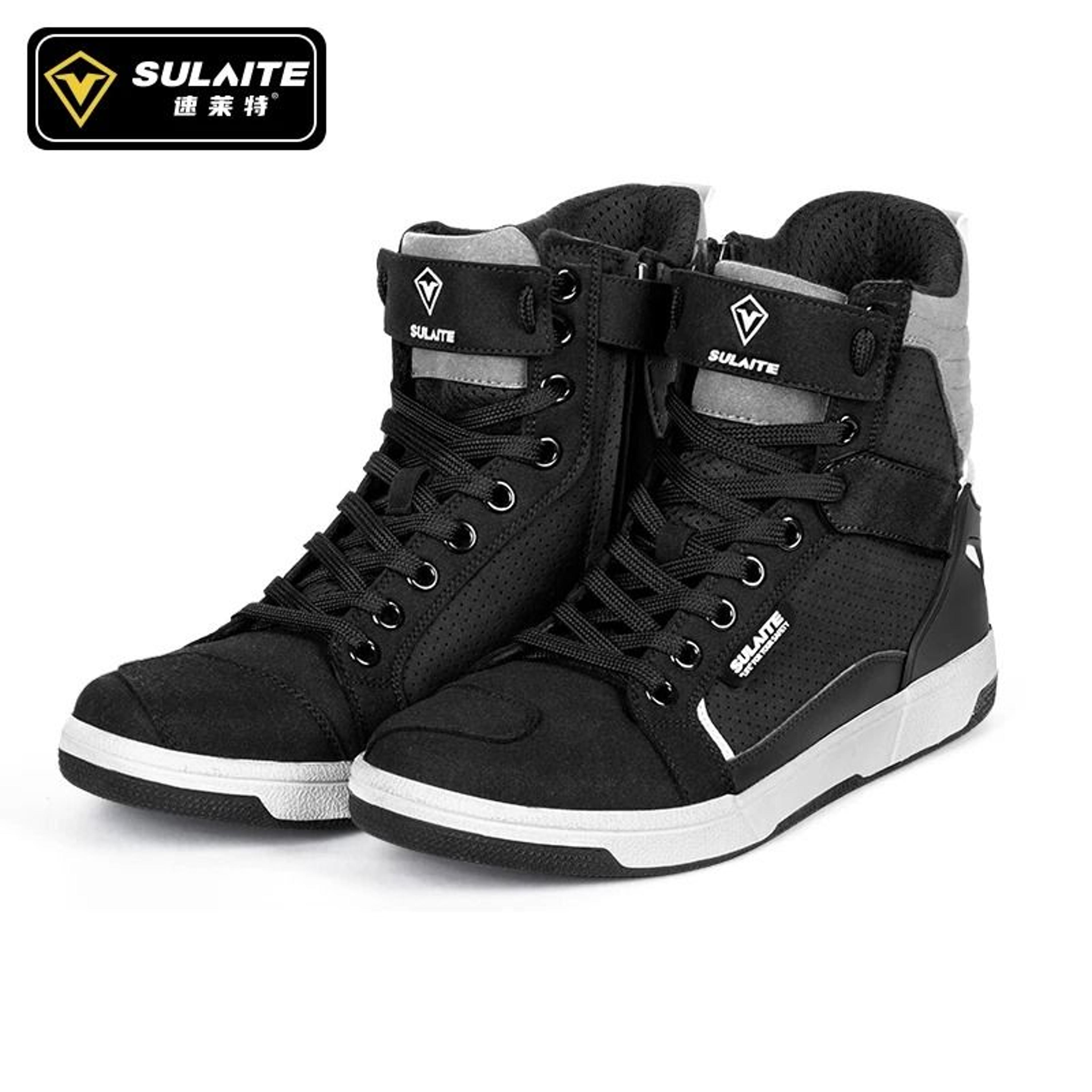 men motorcycle boots breathable anti fall rider road racing casual motorbike shoes