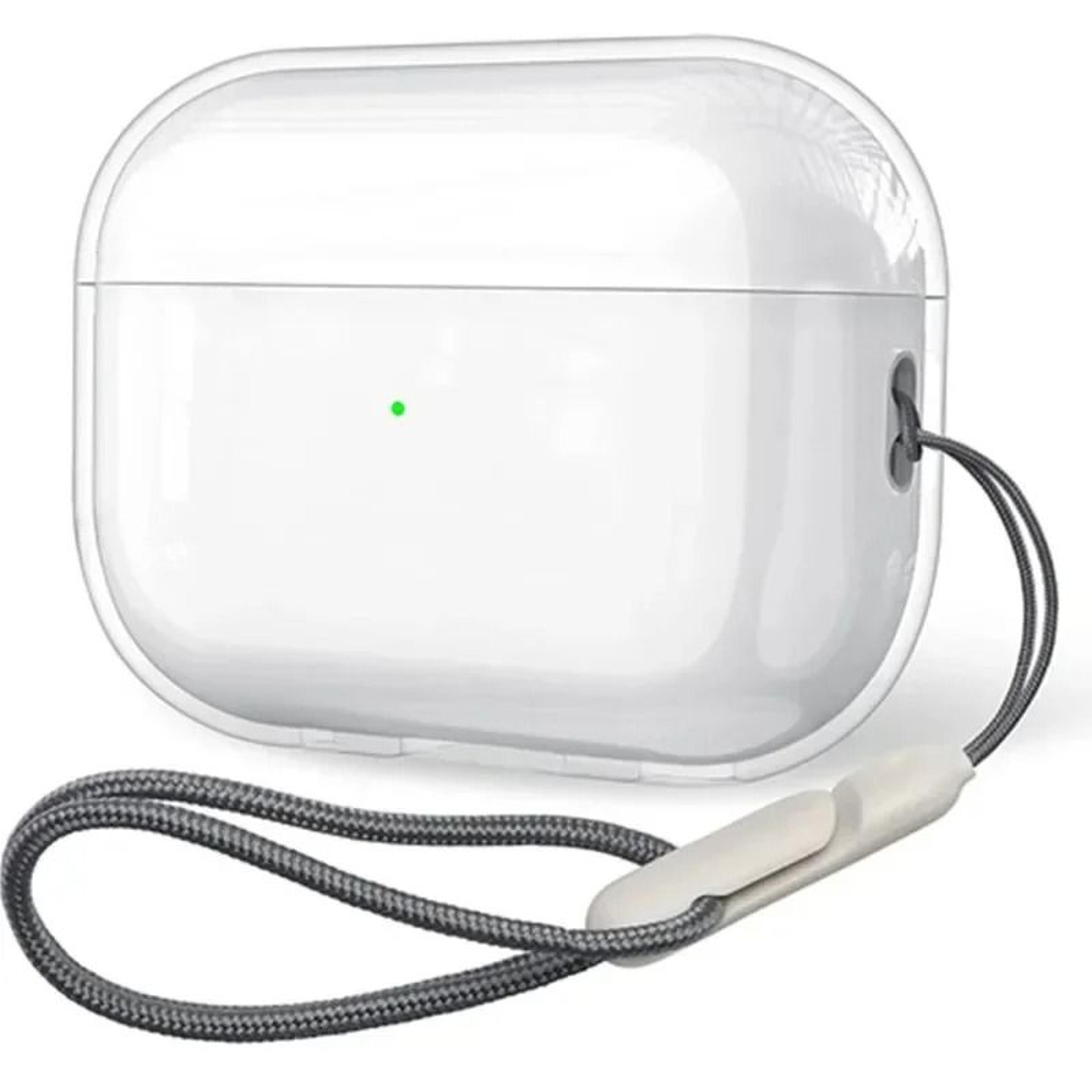 clear soft tpu earphone case for airpods 4 3 2 1 pro and pro2 with lanyard strap