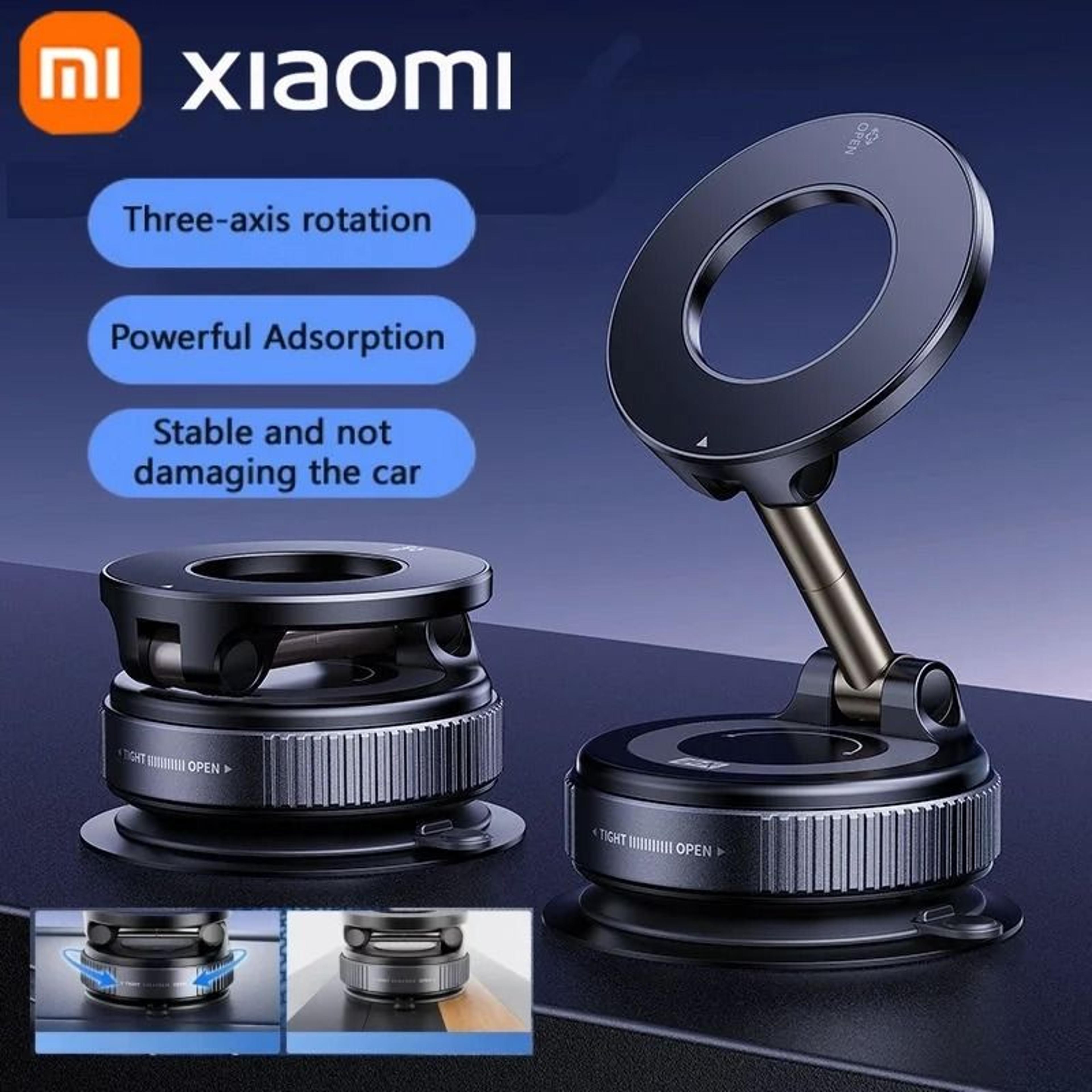xiaomi magsafe car phone holder suction cup vacuum magnetic phone stand