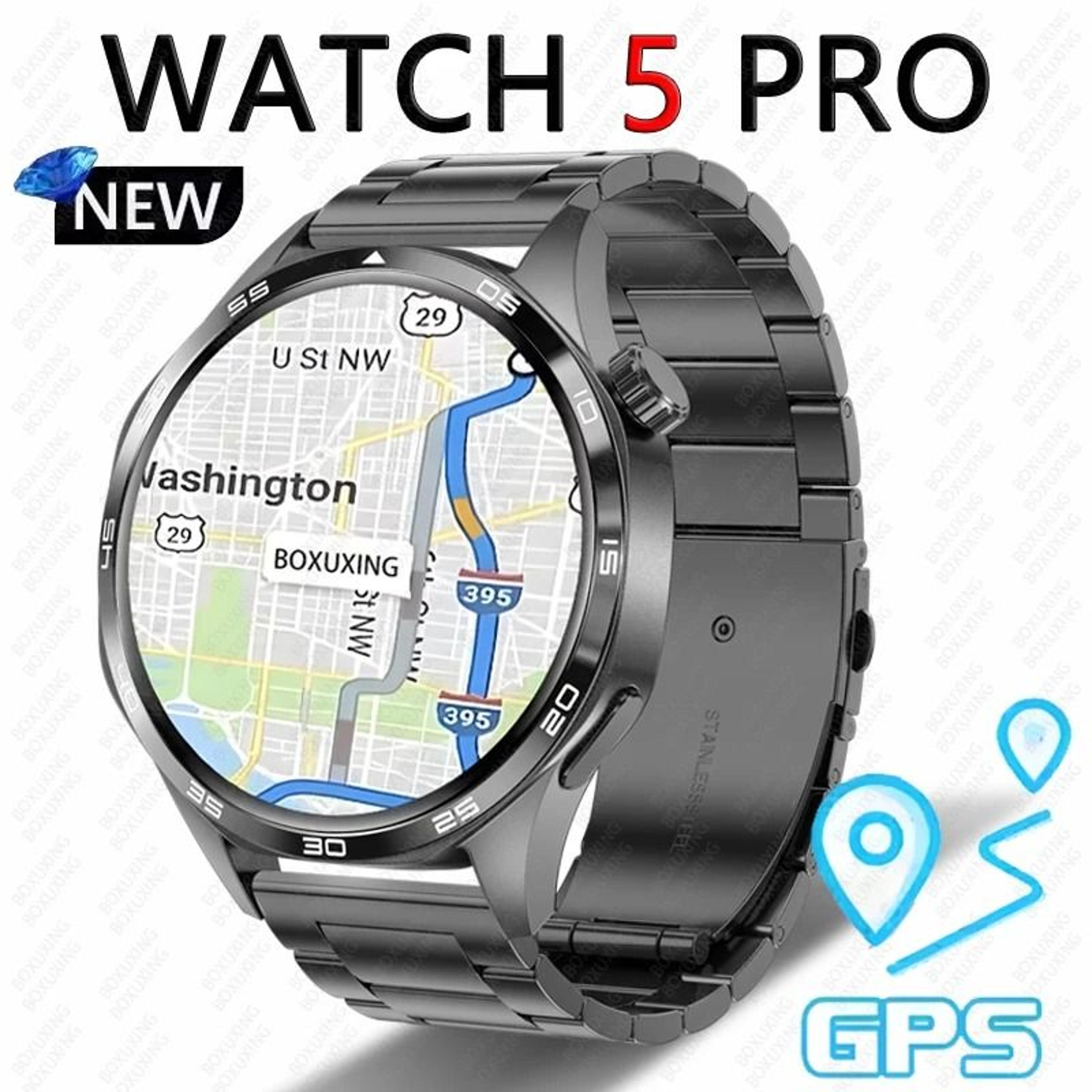 gt5 pro smart watch with amoled hd screen bluetooth call gps and nfc