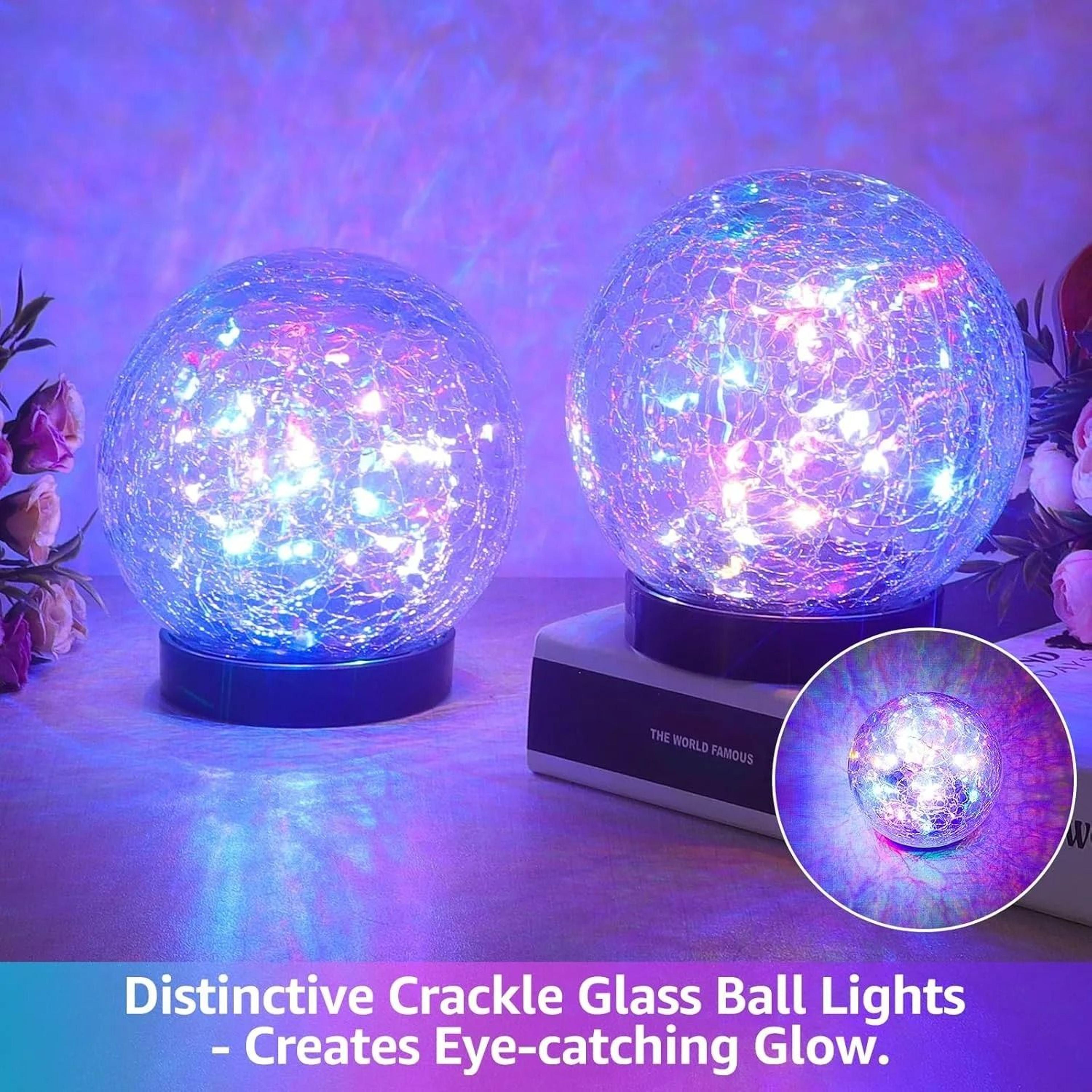 solar cracked ice ball light 4 inch weatherproof garden globe light with stake