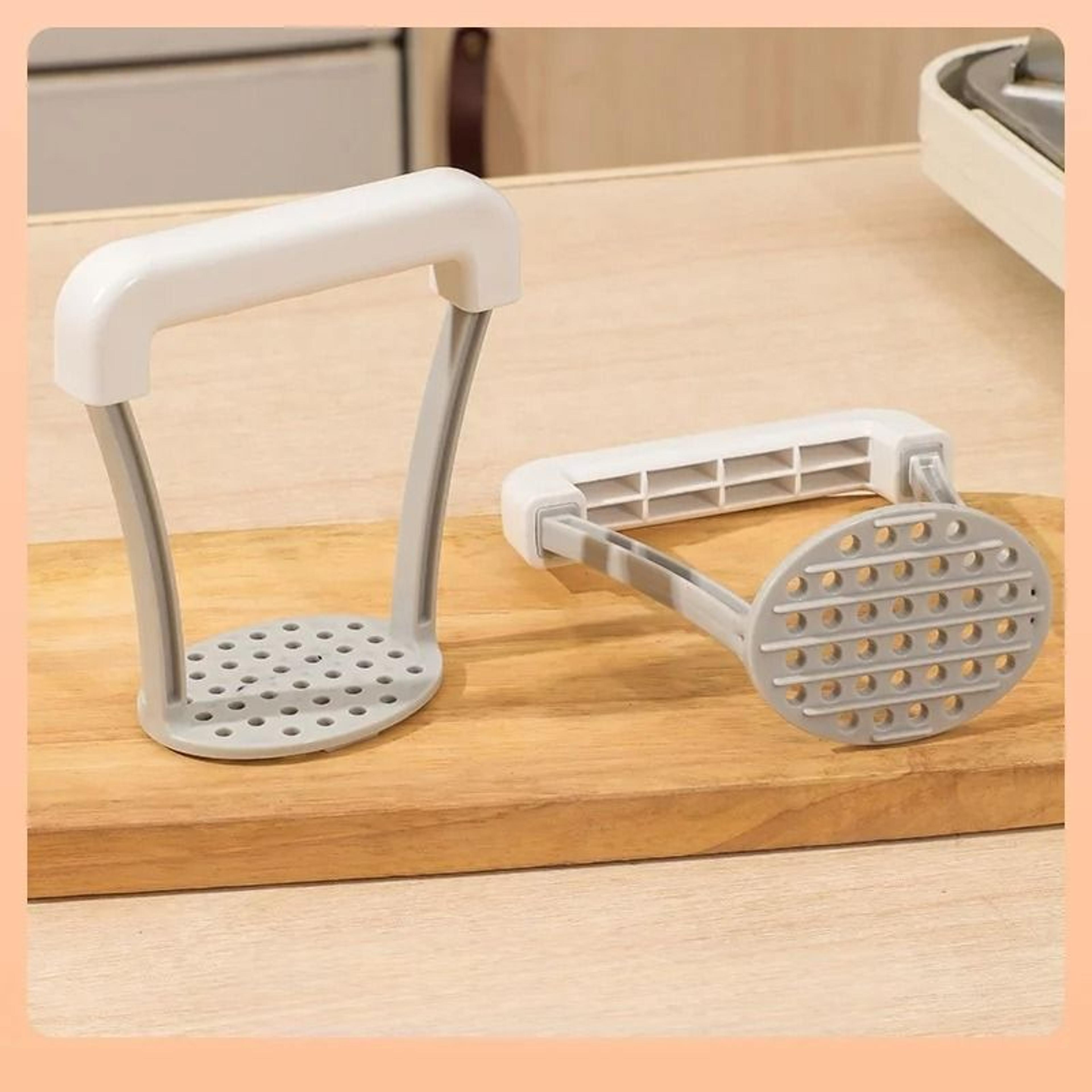 heavy-duty manual potato masher & ricer with non-slip handle – premium kitchen vegetable & fruit mash tool