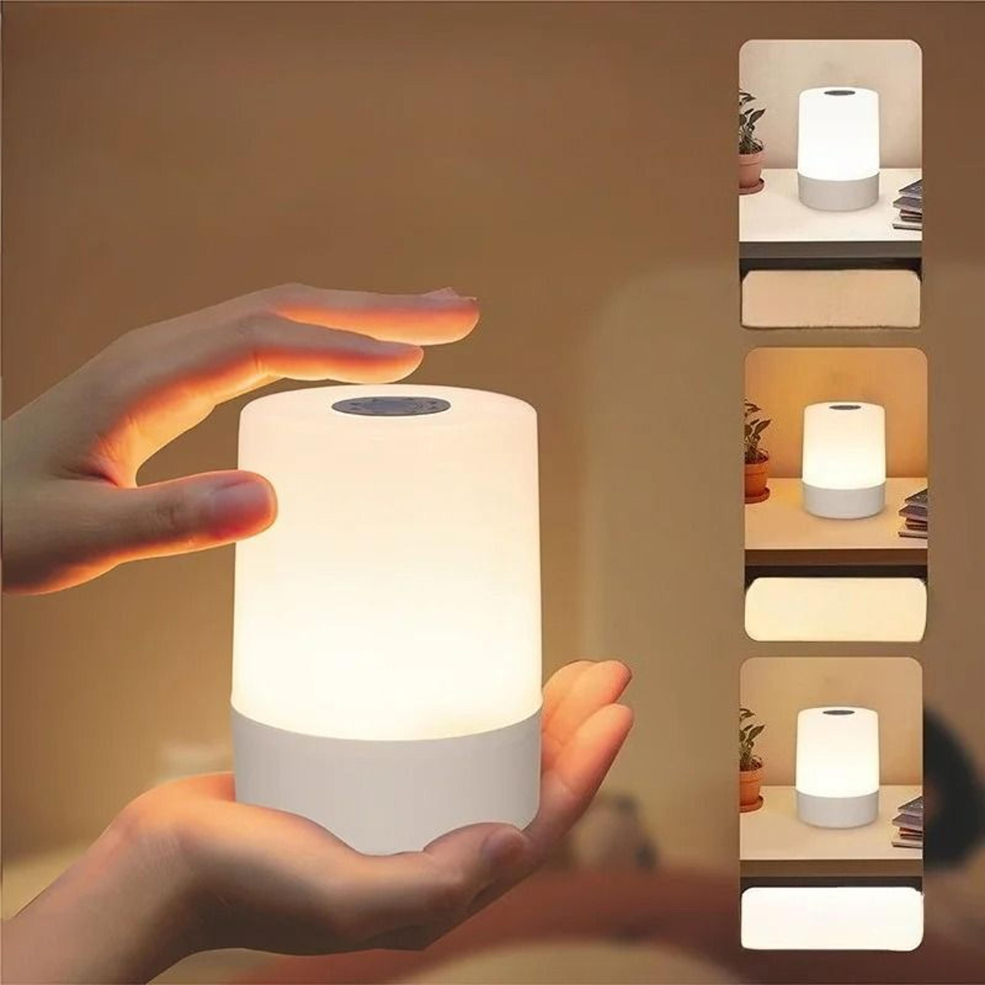 led night light bedside dimmable charging table lamp