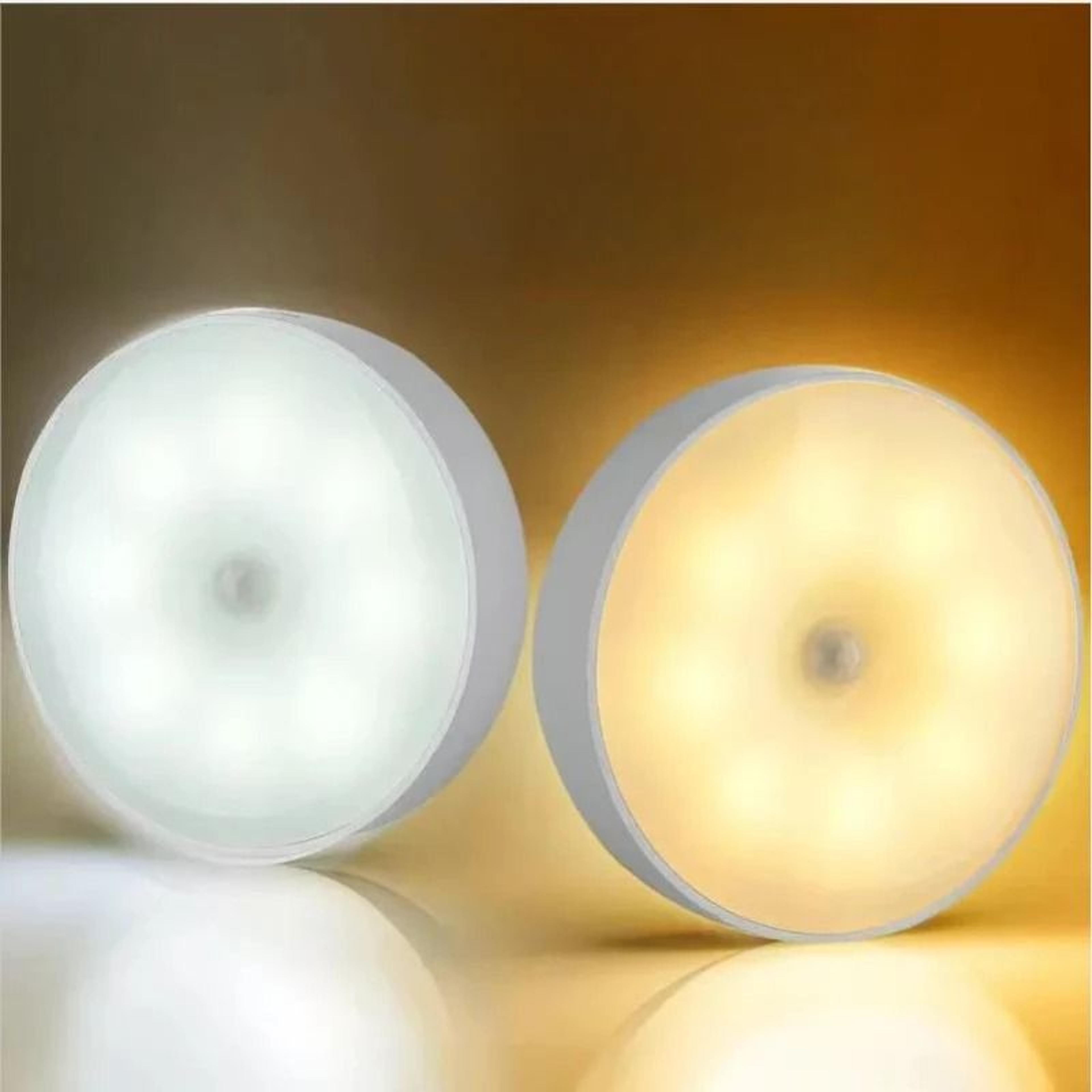 led motion sensor night light usb rechargeable bedside lamp