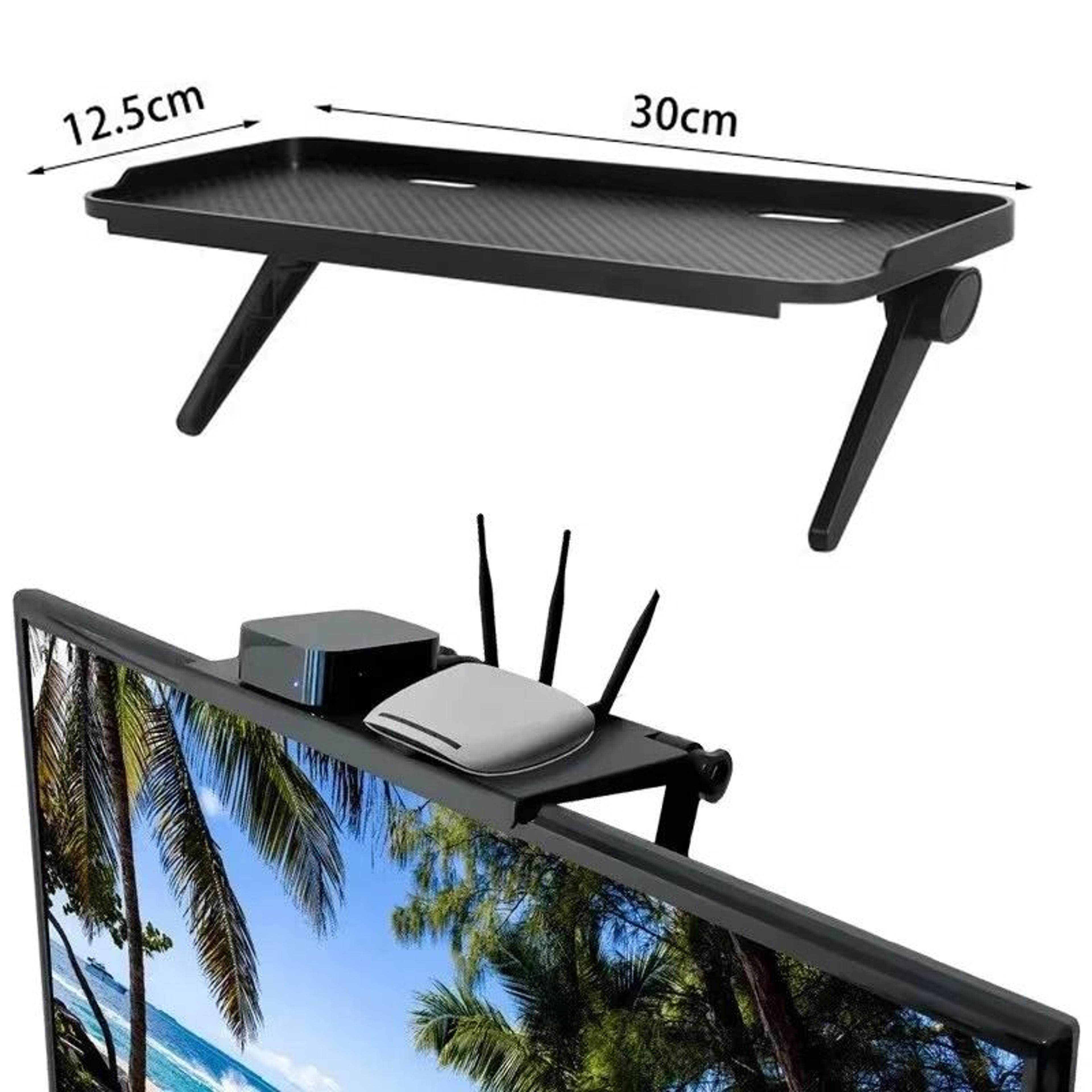computer tv screen storage rack wireless router set top box rack no-perforation bracket