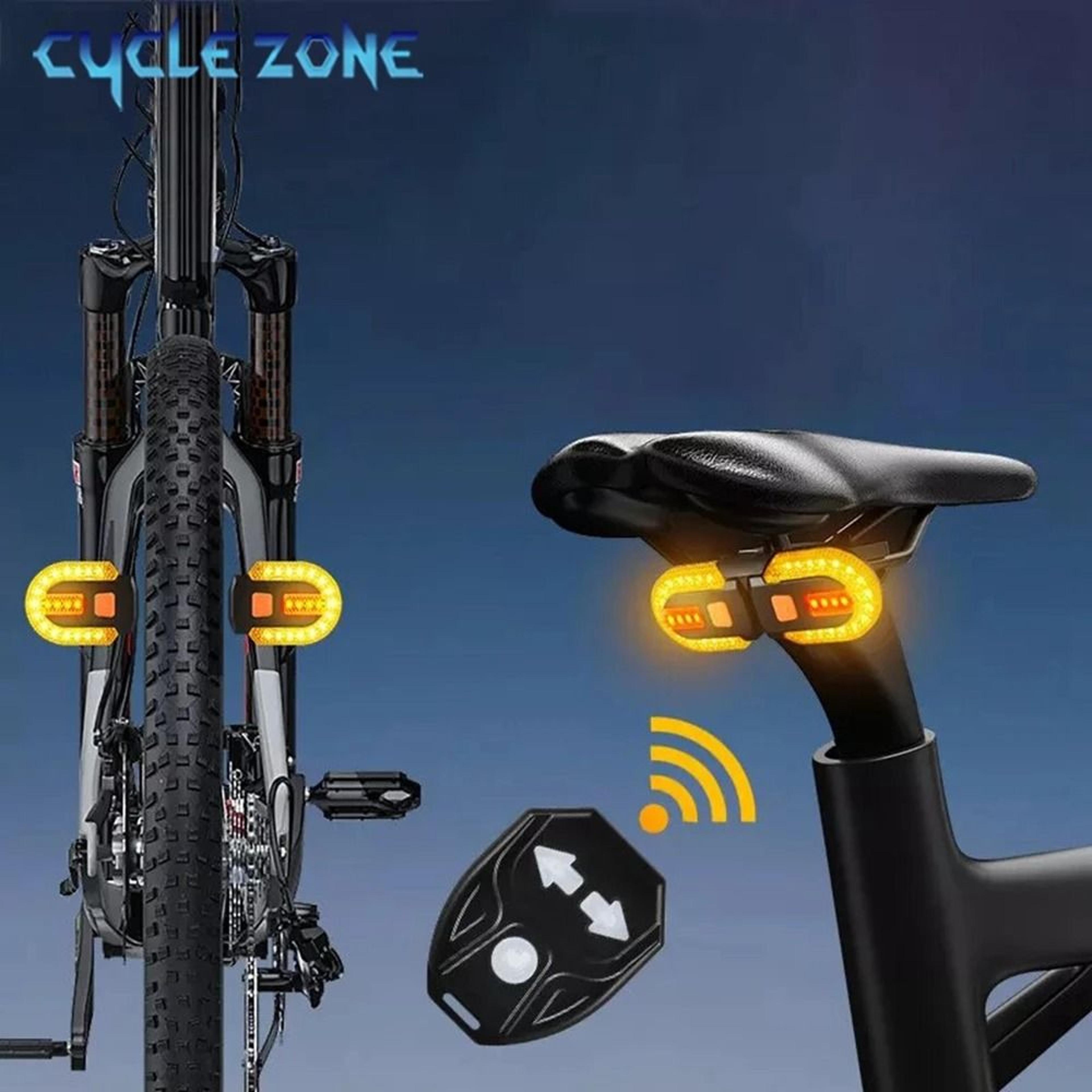 bike turn signal rear light usb rechargeable wireless led tail light for bicycles and scooters