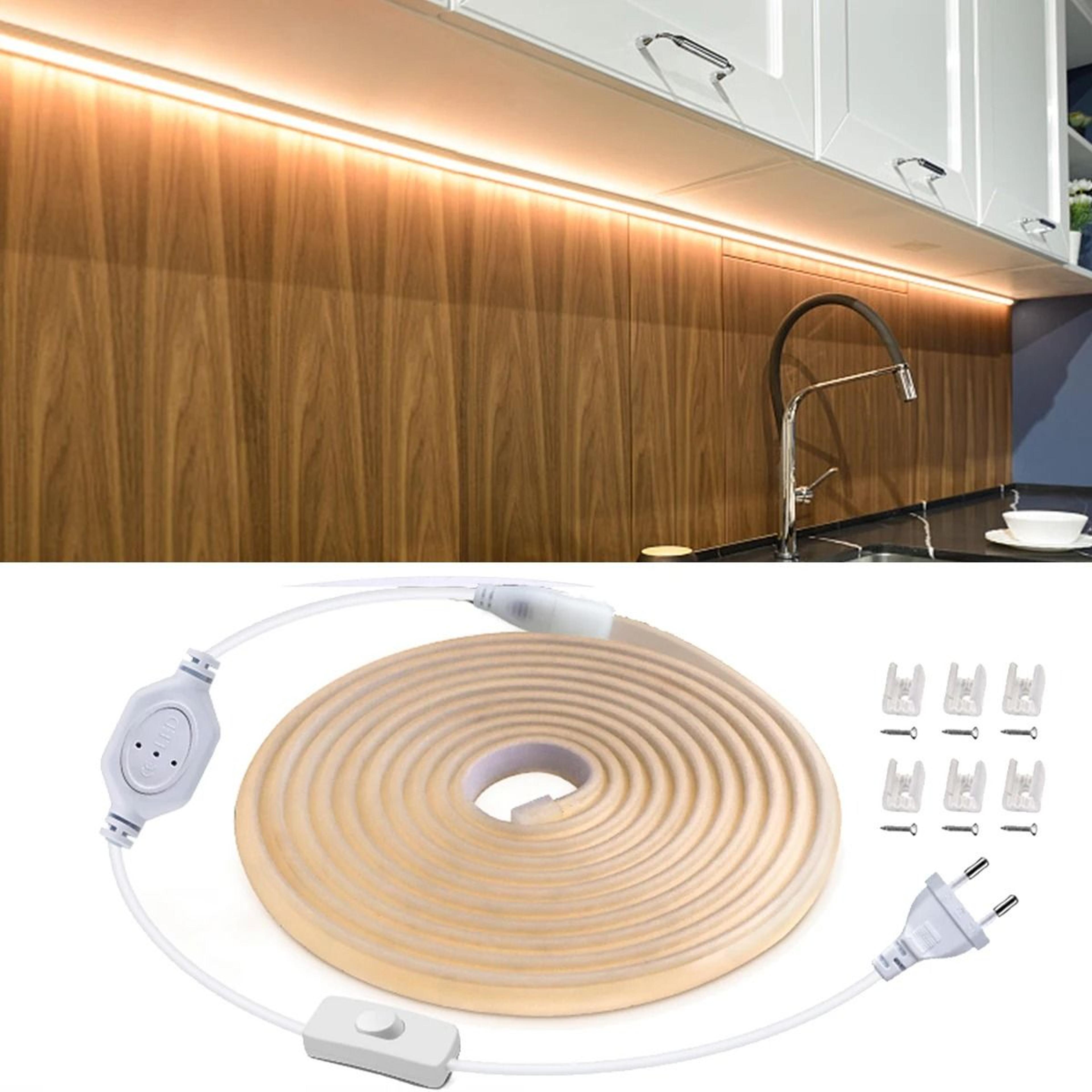 waterproof under cabinet led light kitchen cob strip lamp with button switch