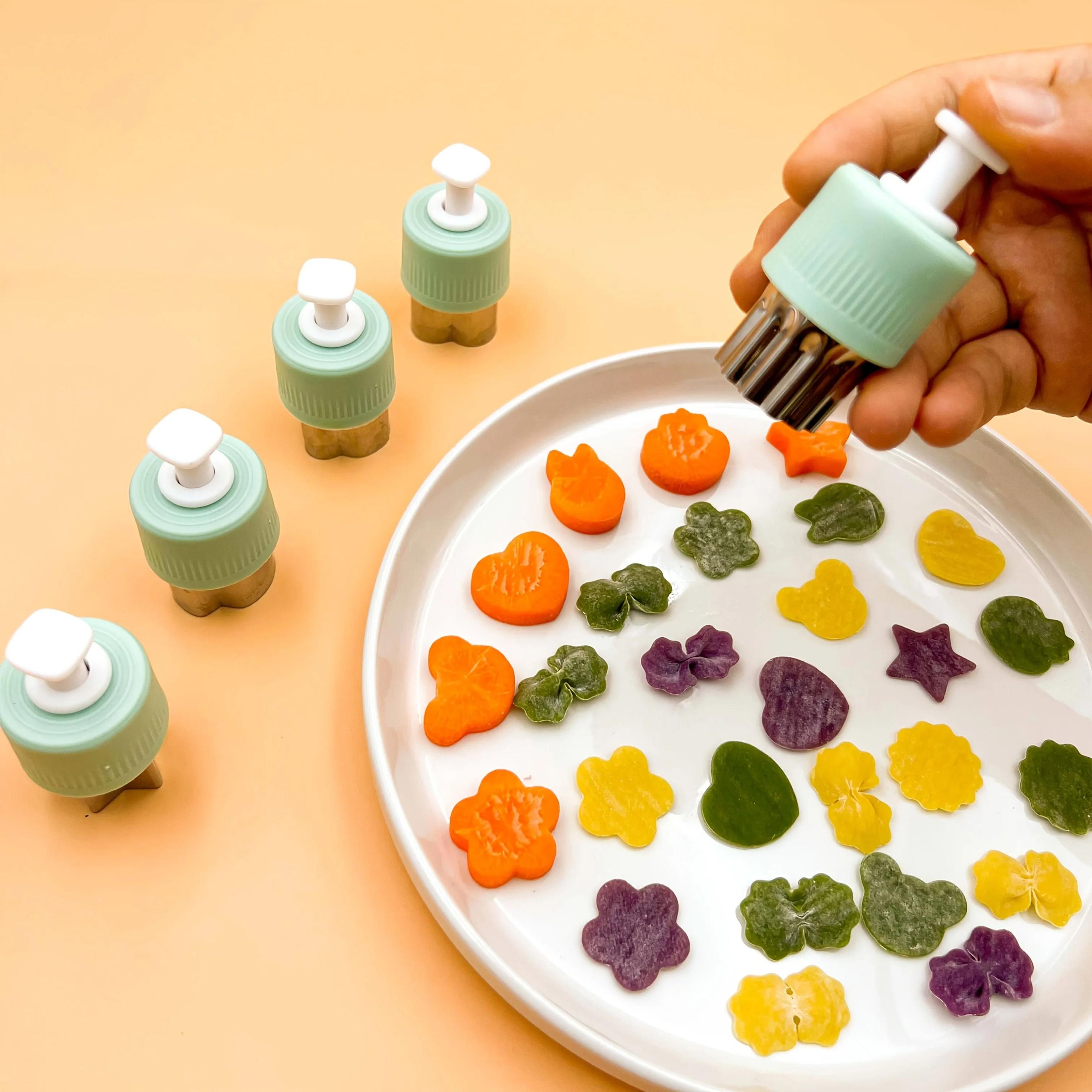 pressed fruit printing cutting die 6 piece set stainless steel vegetable biscuit cutter