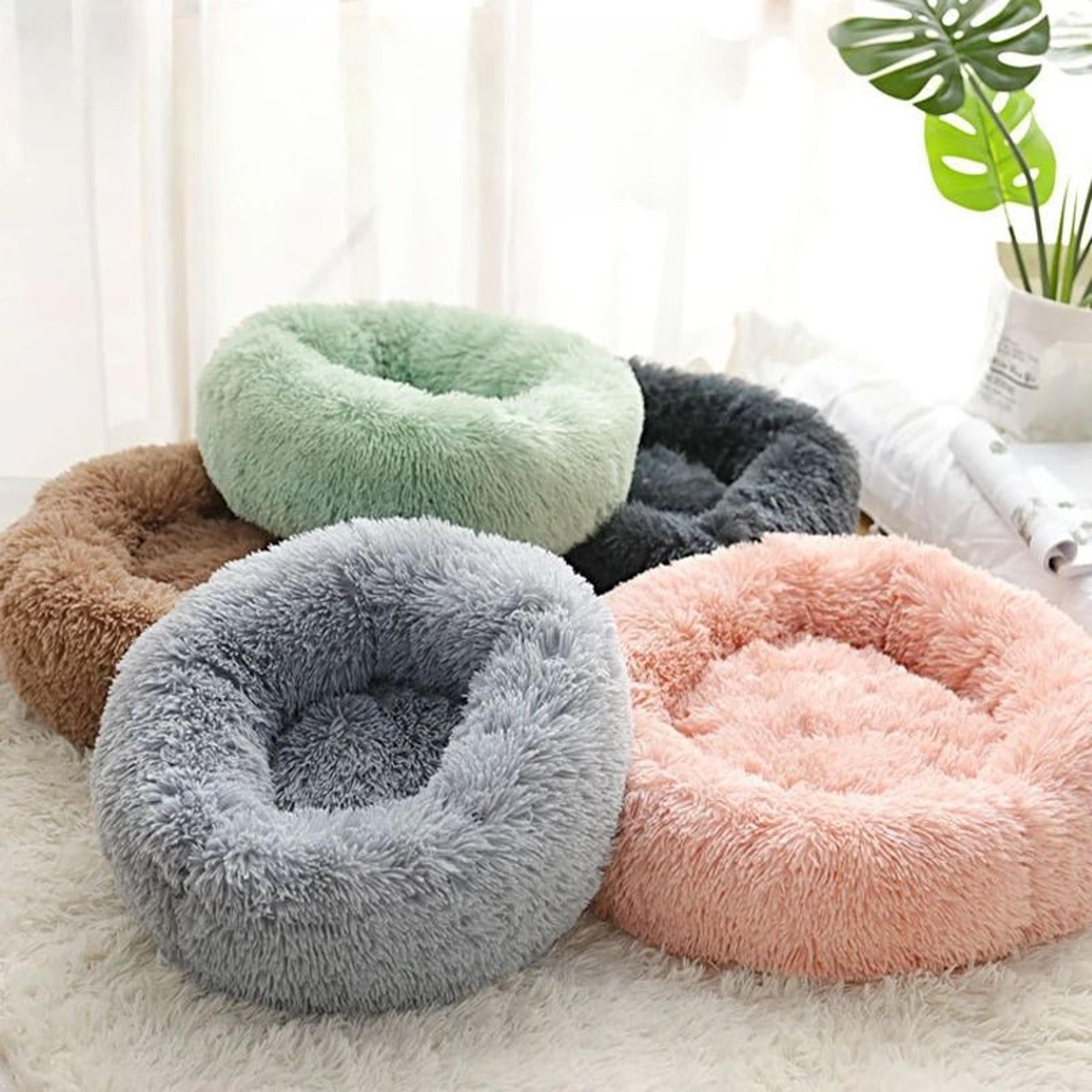 plush pet nest round cat dog bed