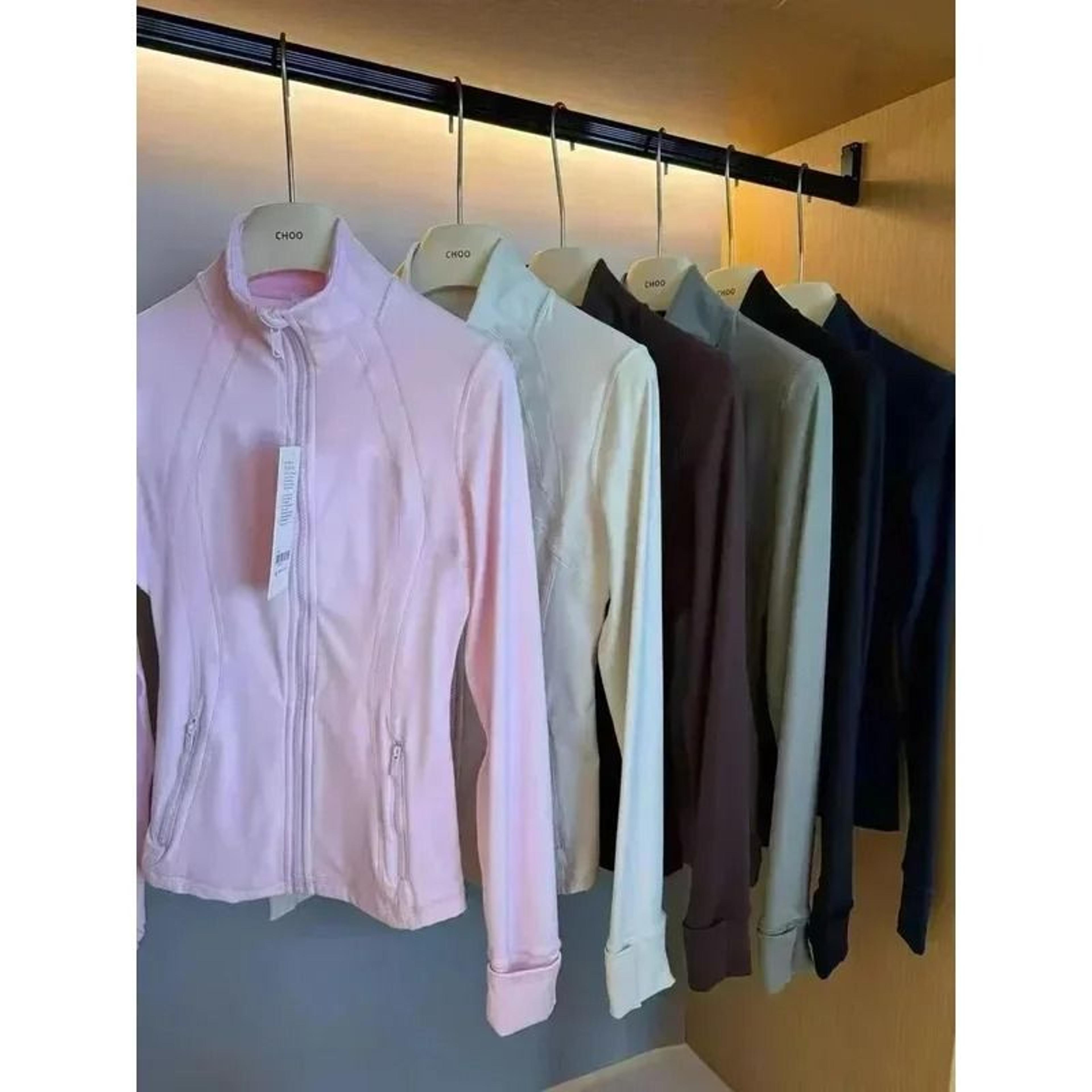 lemon women defines fleece jacket gym stretch zip running yoga outerwear