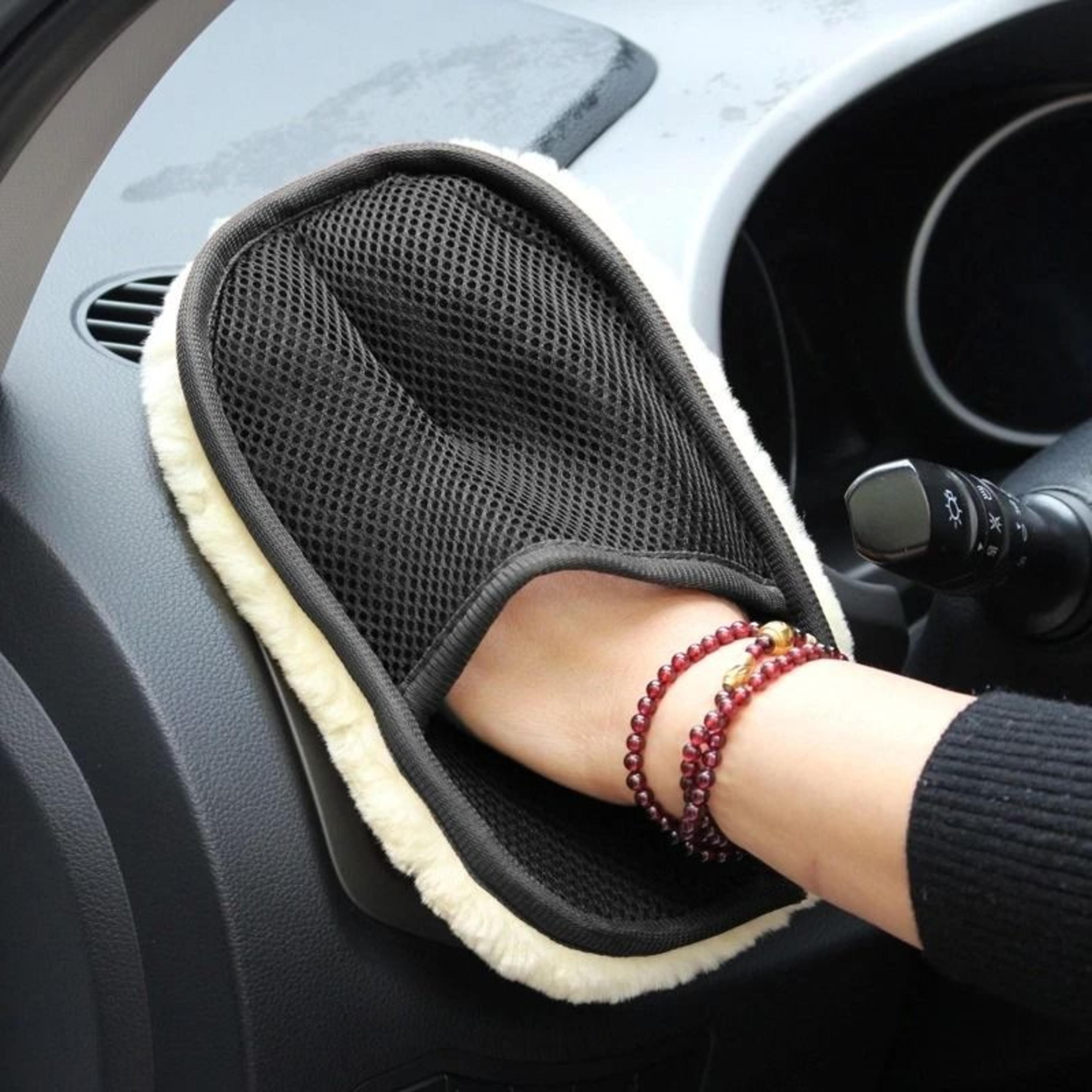 car styling wool soft car wash gloves cleaning brush motorcycle washer