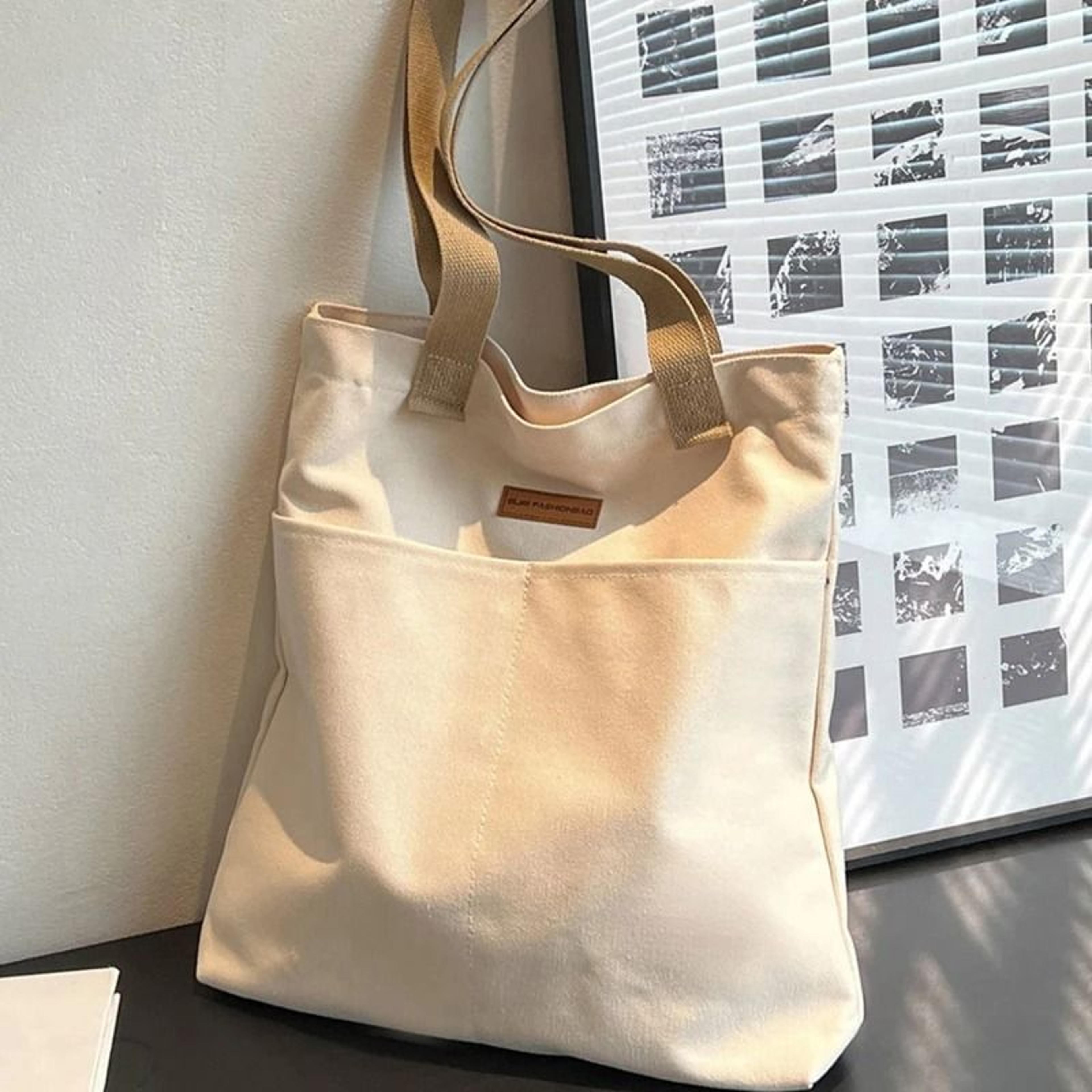 women tote bag canvas large capacity convenient practical commuter bag