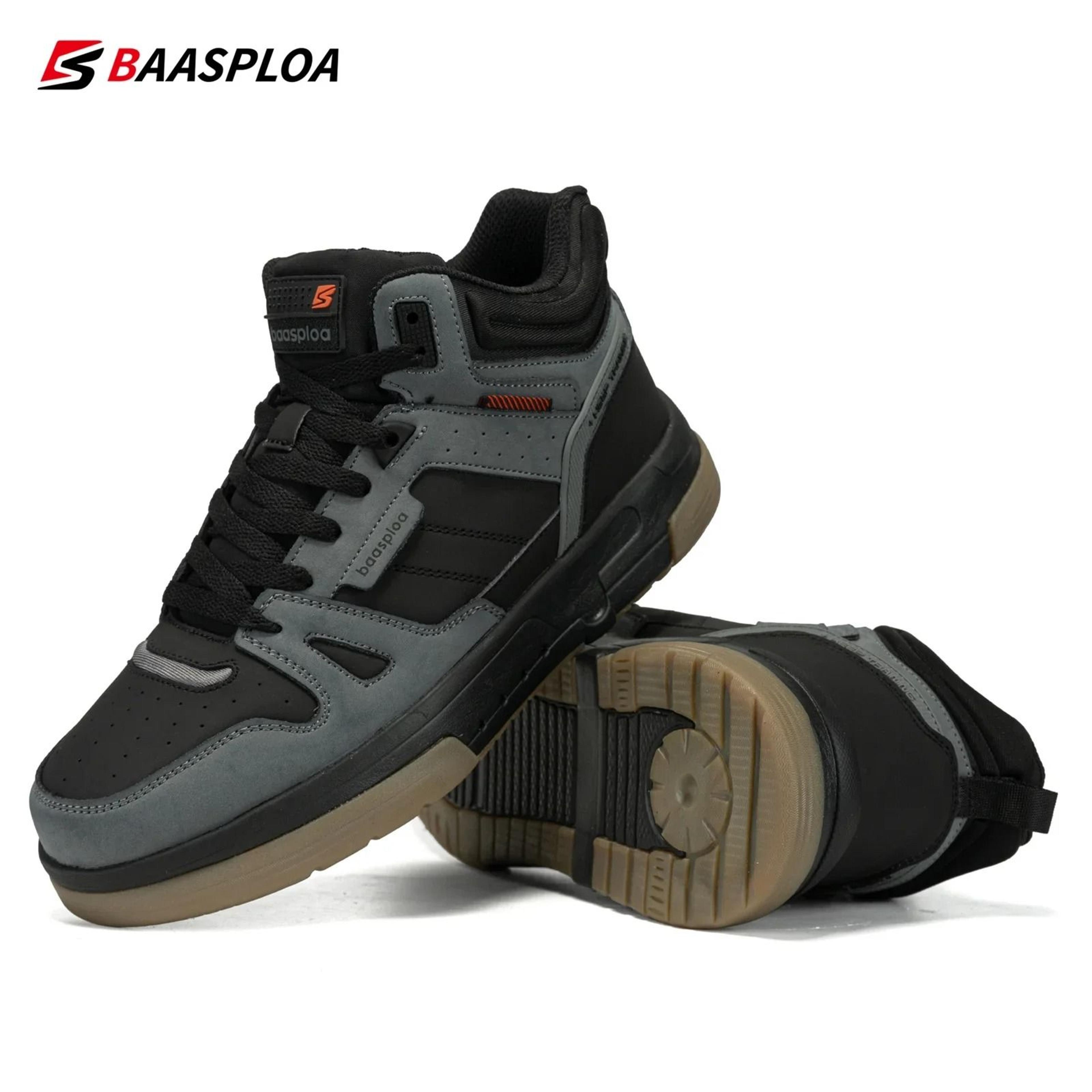 men winter comfort plush warm high top casual sneakers