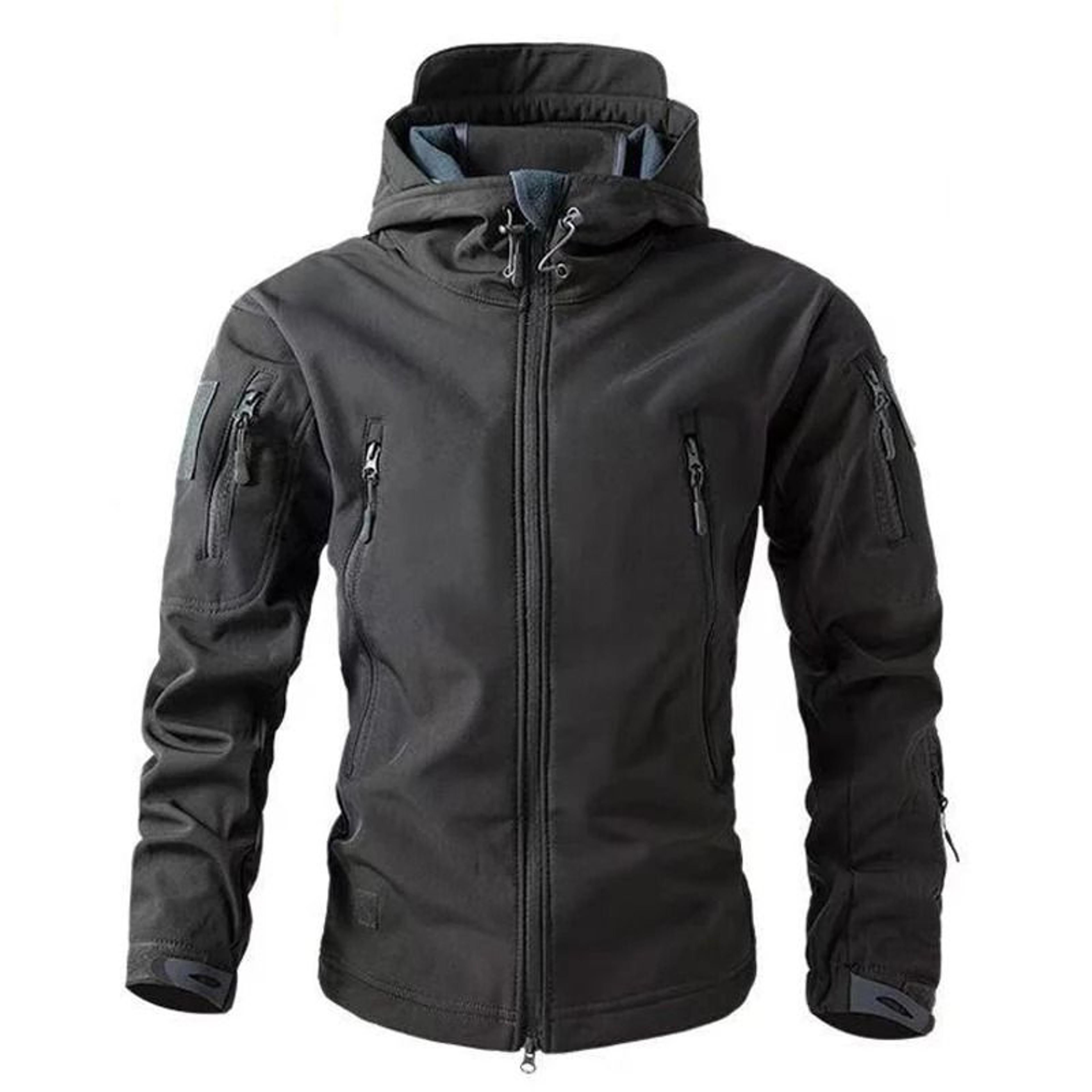 mens waterproof softshell fleece jacket outdoor thermal hiking and camping coat