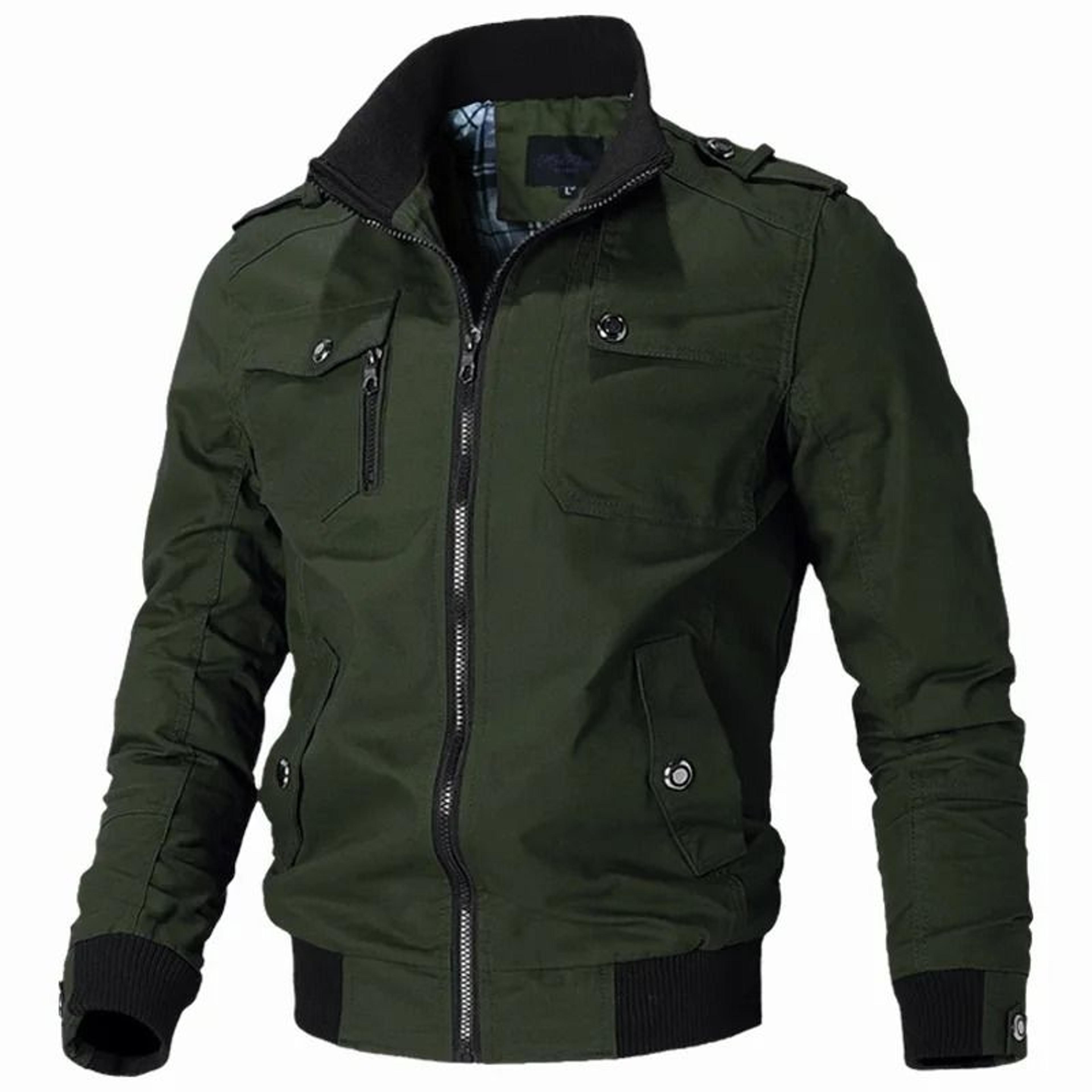 men tactical military cotton jacket slim fit casual cargo coat