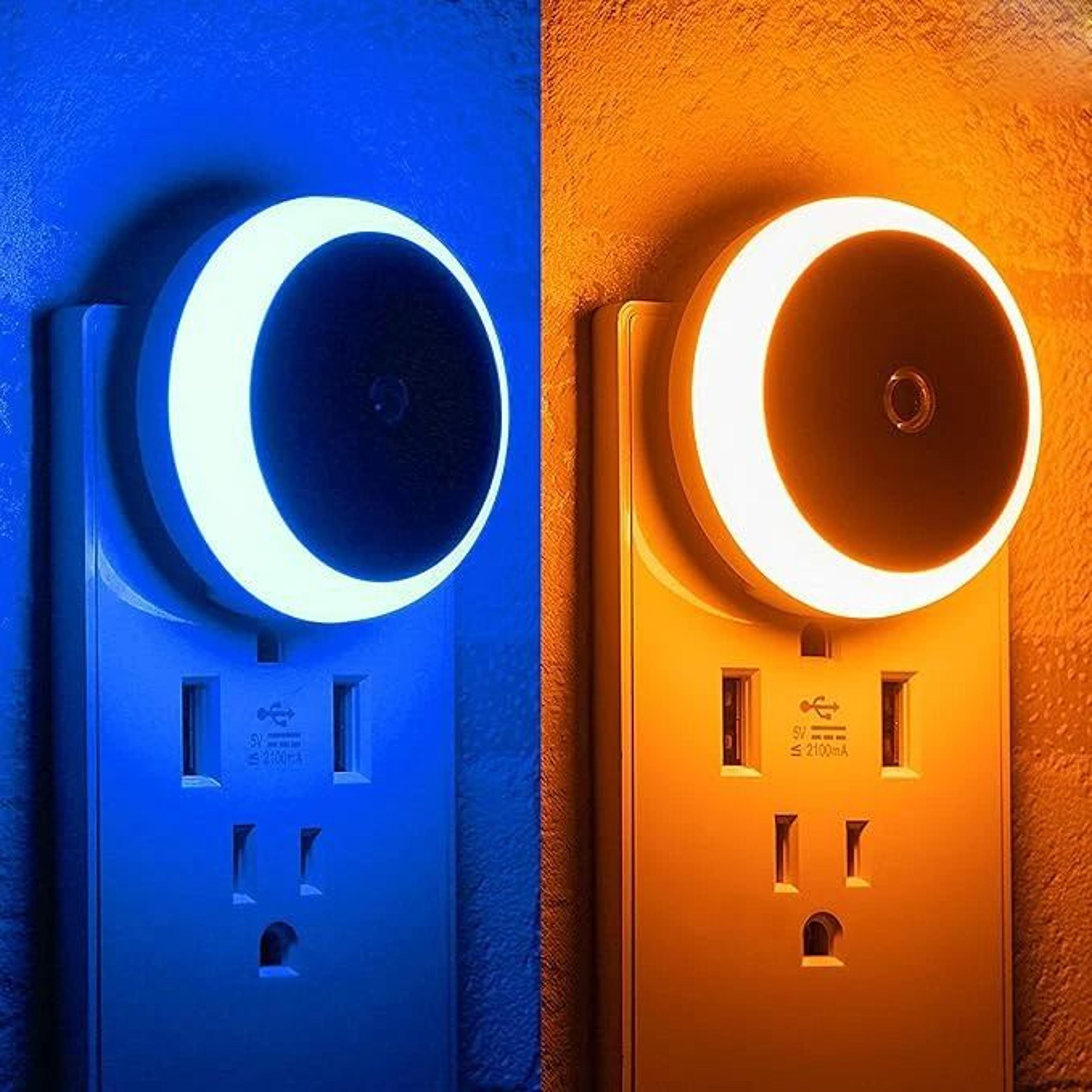 plug in led night light dusk to dawn smart sensor for bathroom hallway bedroom