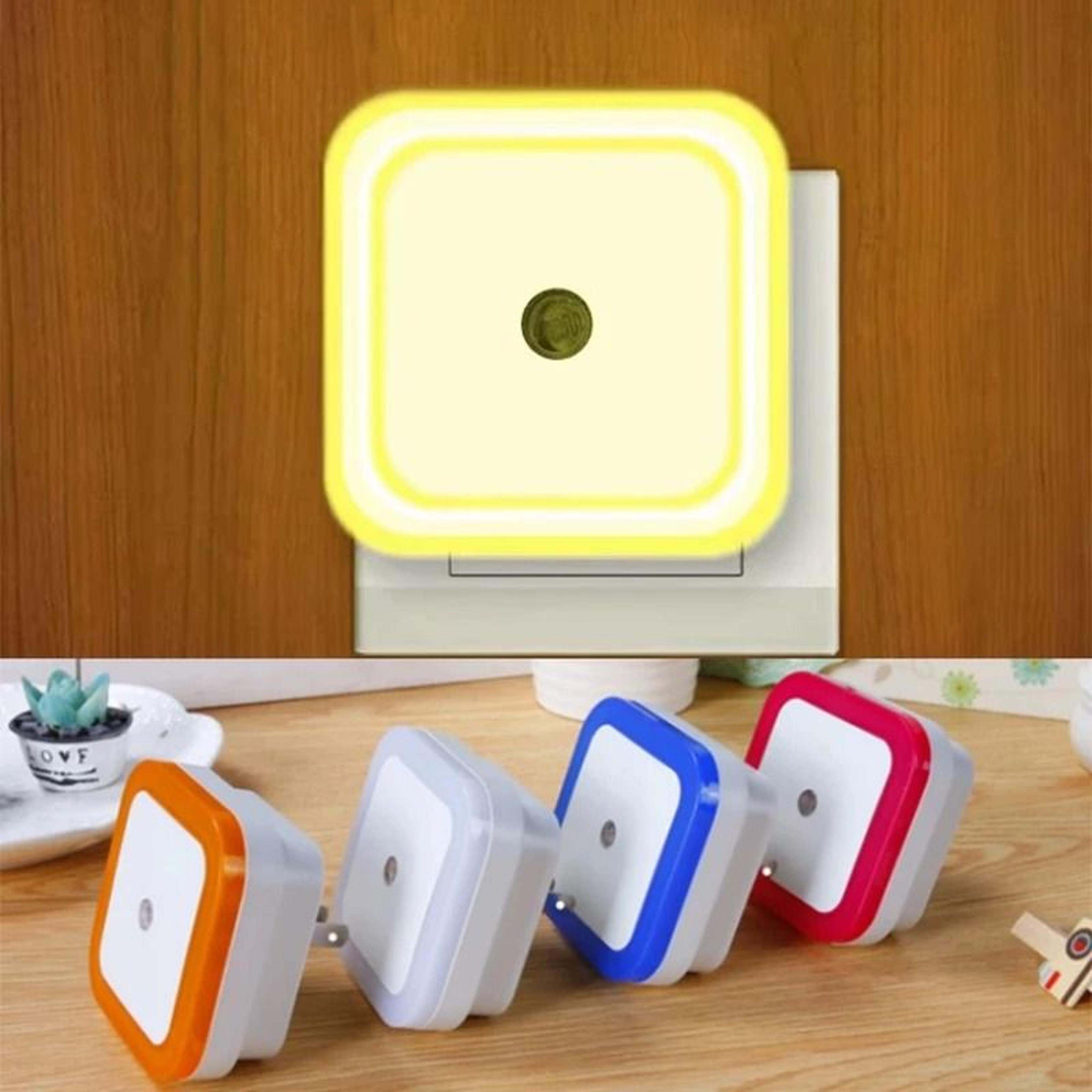 led wireless sensor night light mini square plug in wall lamp for children room