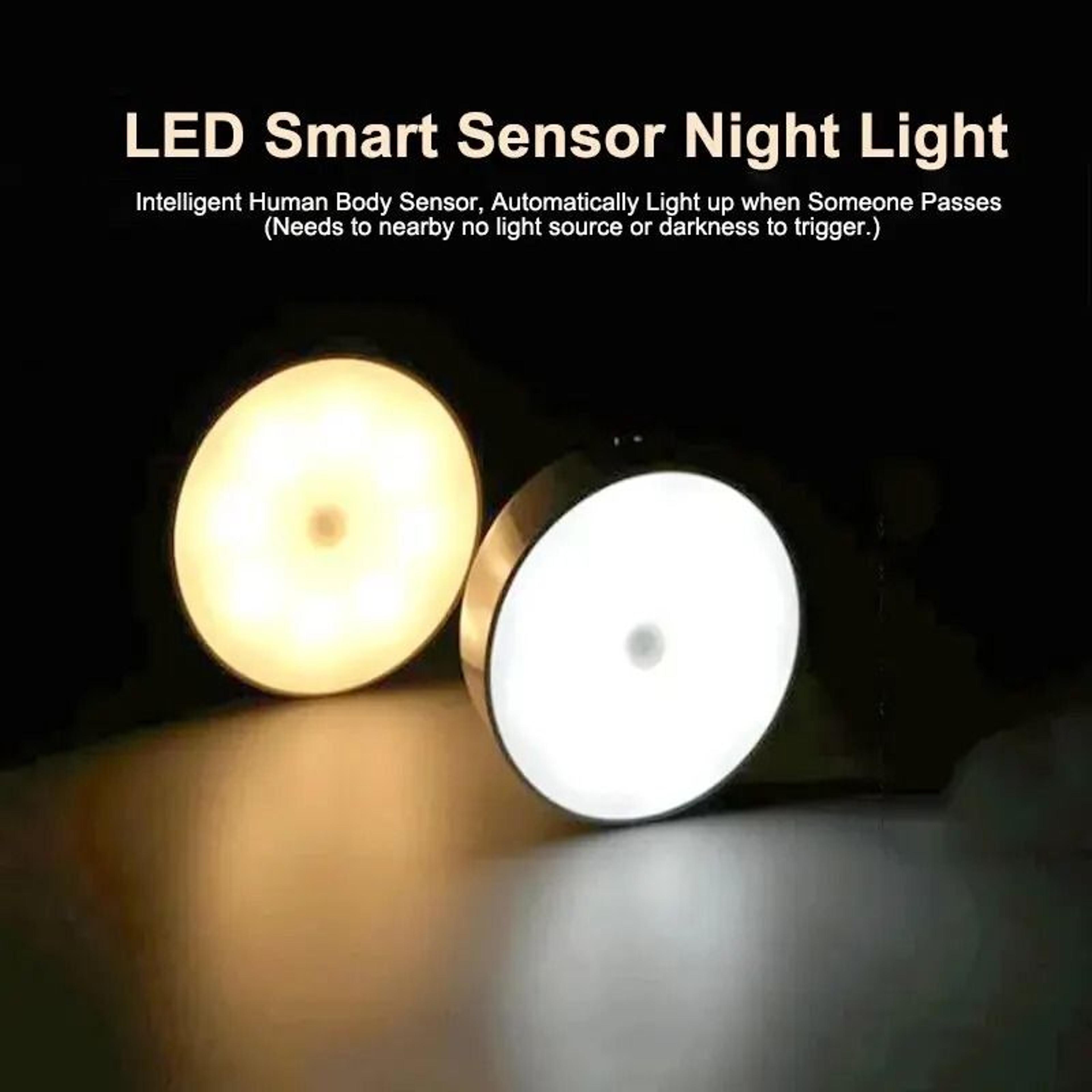 led night light smart human body sensor magnetic wireless night lamp