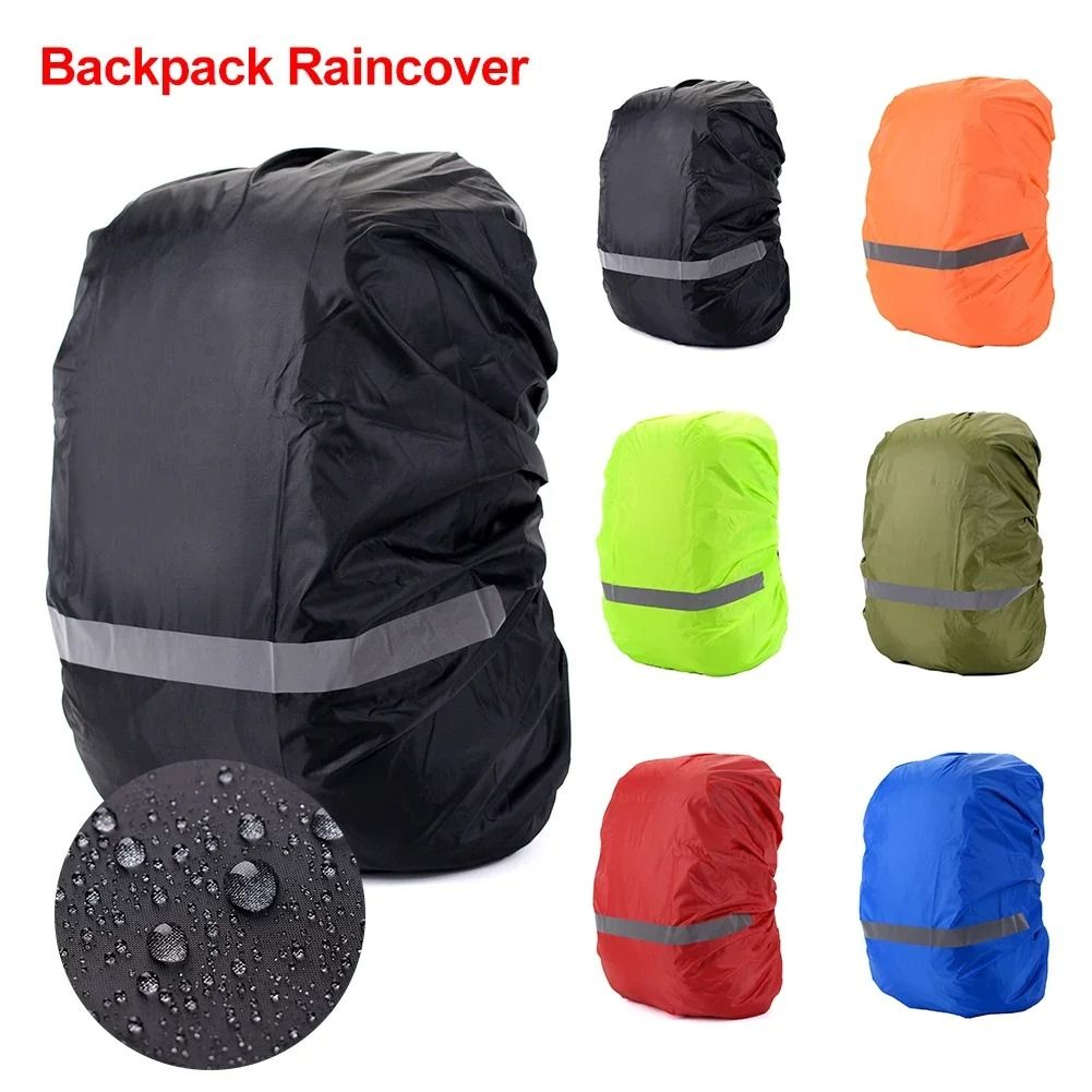 backpack rain cover reflective RNLI Waterproof Bag Cover, Orange Whether you are hiking 3/2/1 Foldable Waterproof Hiking Cover,