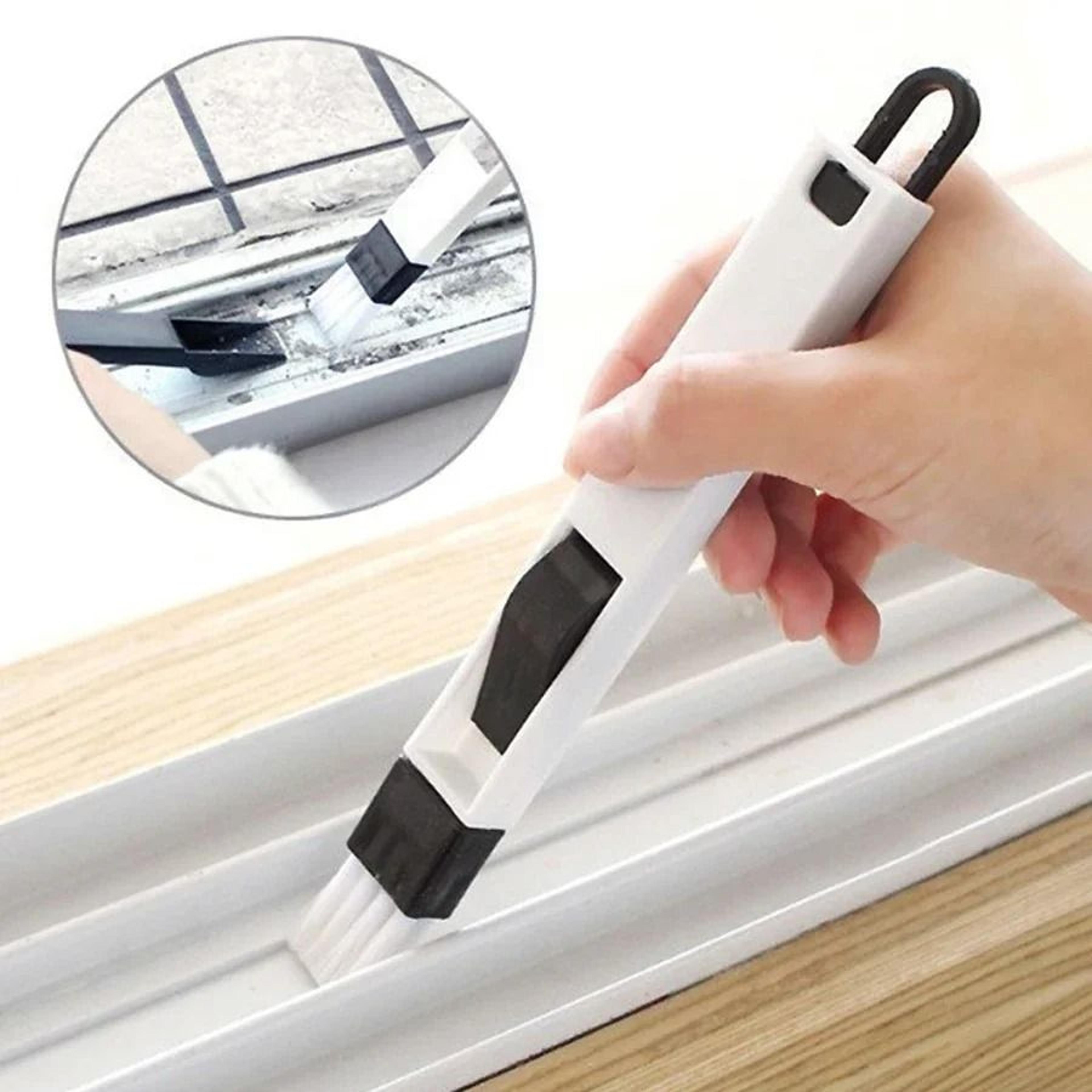 portable two in one cleaning brush for door window keyboard and groove rail