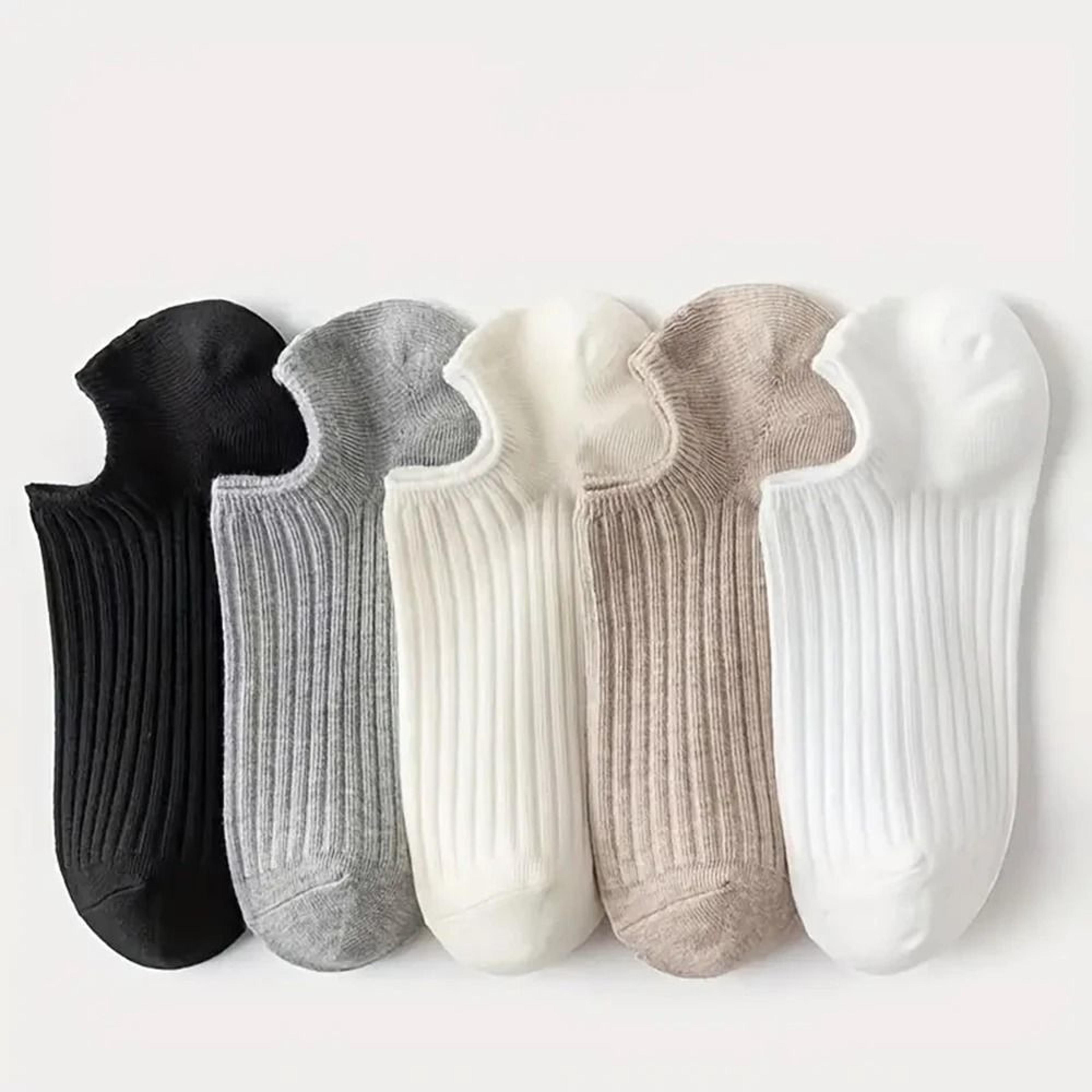 no show solid boat socks 5/10 pair pack – unisex breathable low-cut