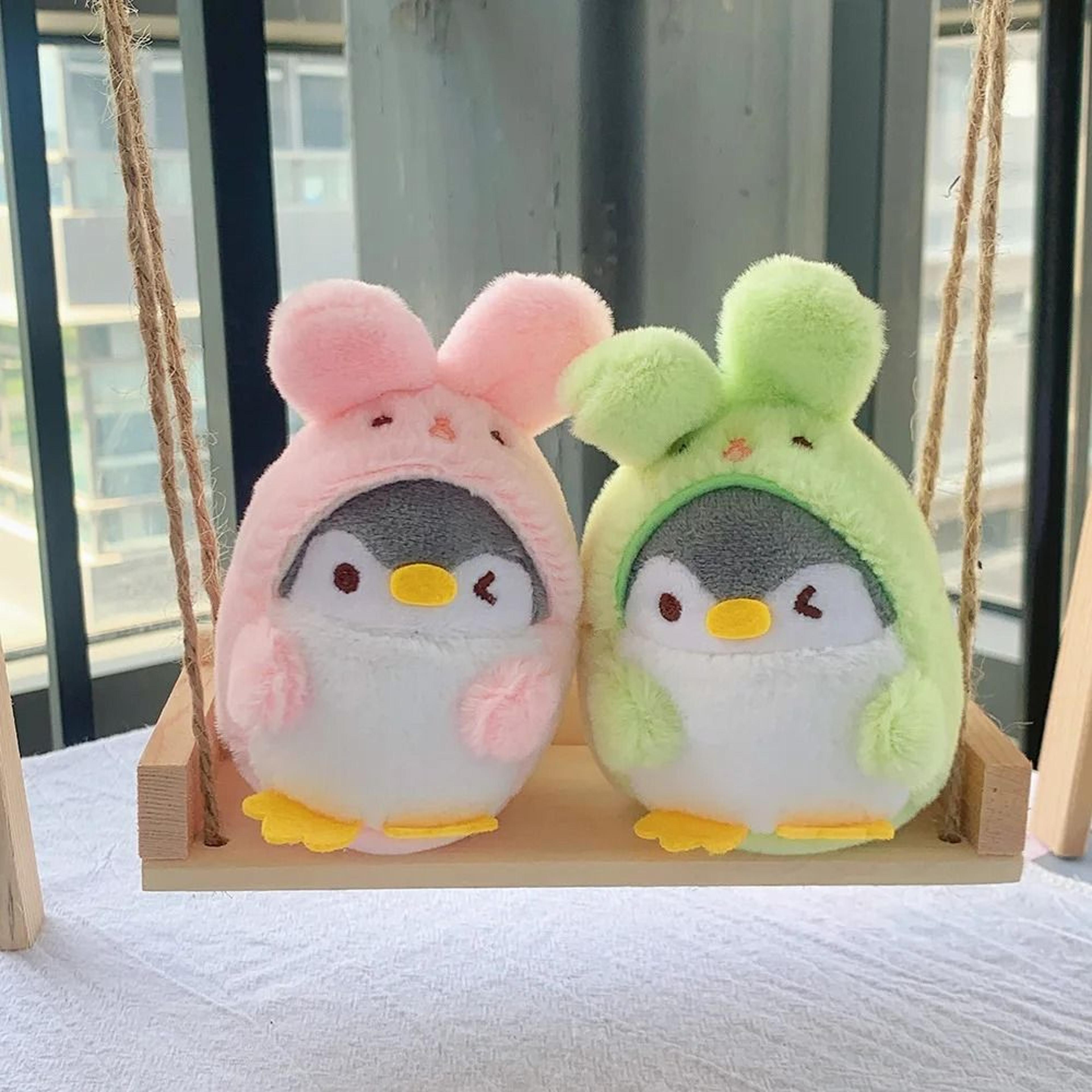 plush penguin rabbit keychain bag pendant