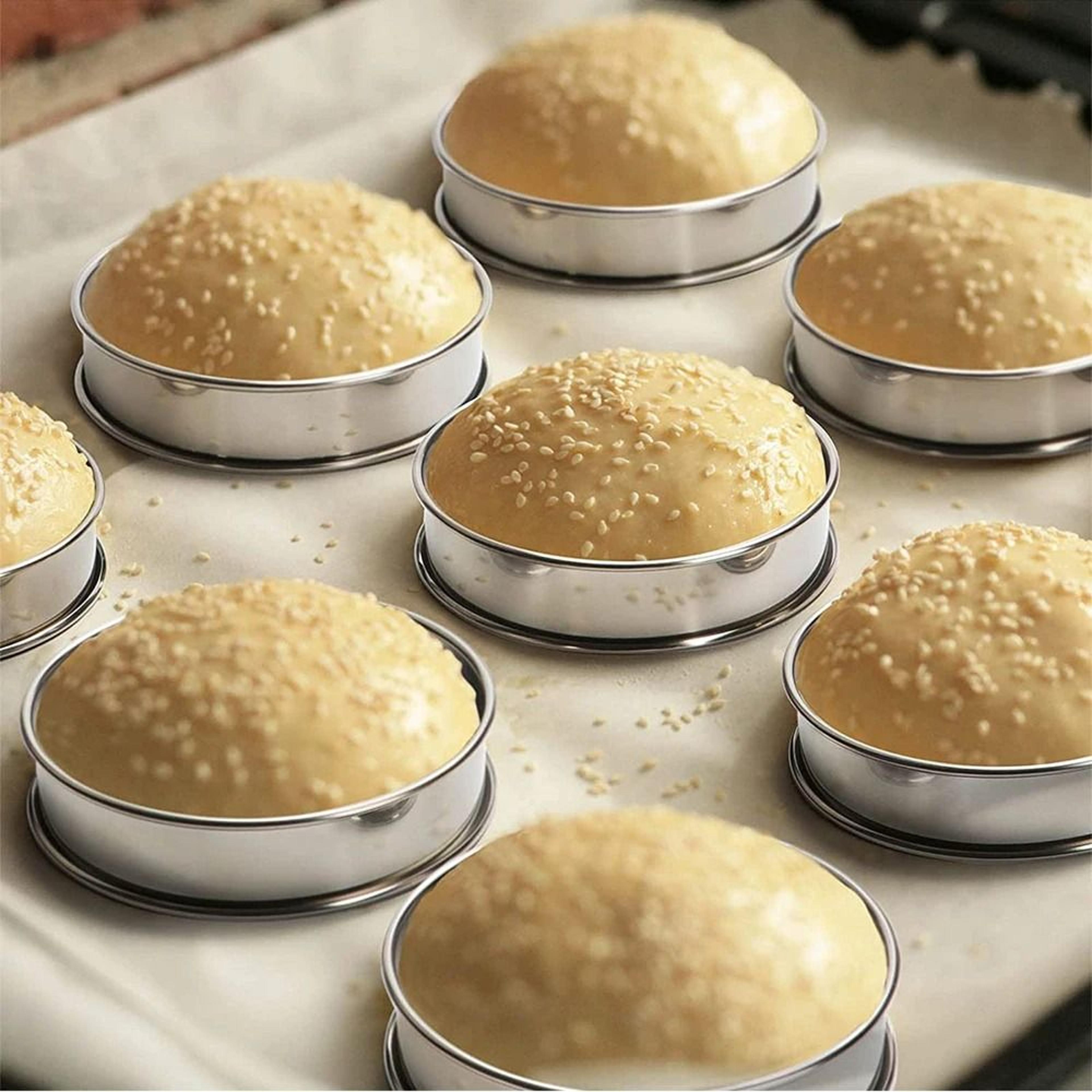 stainless steel baking circle tart rings 2 pack 10cm and 8cm