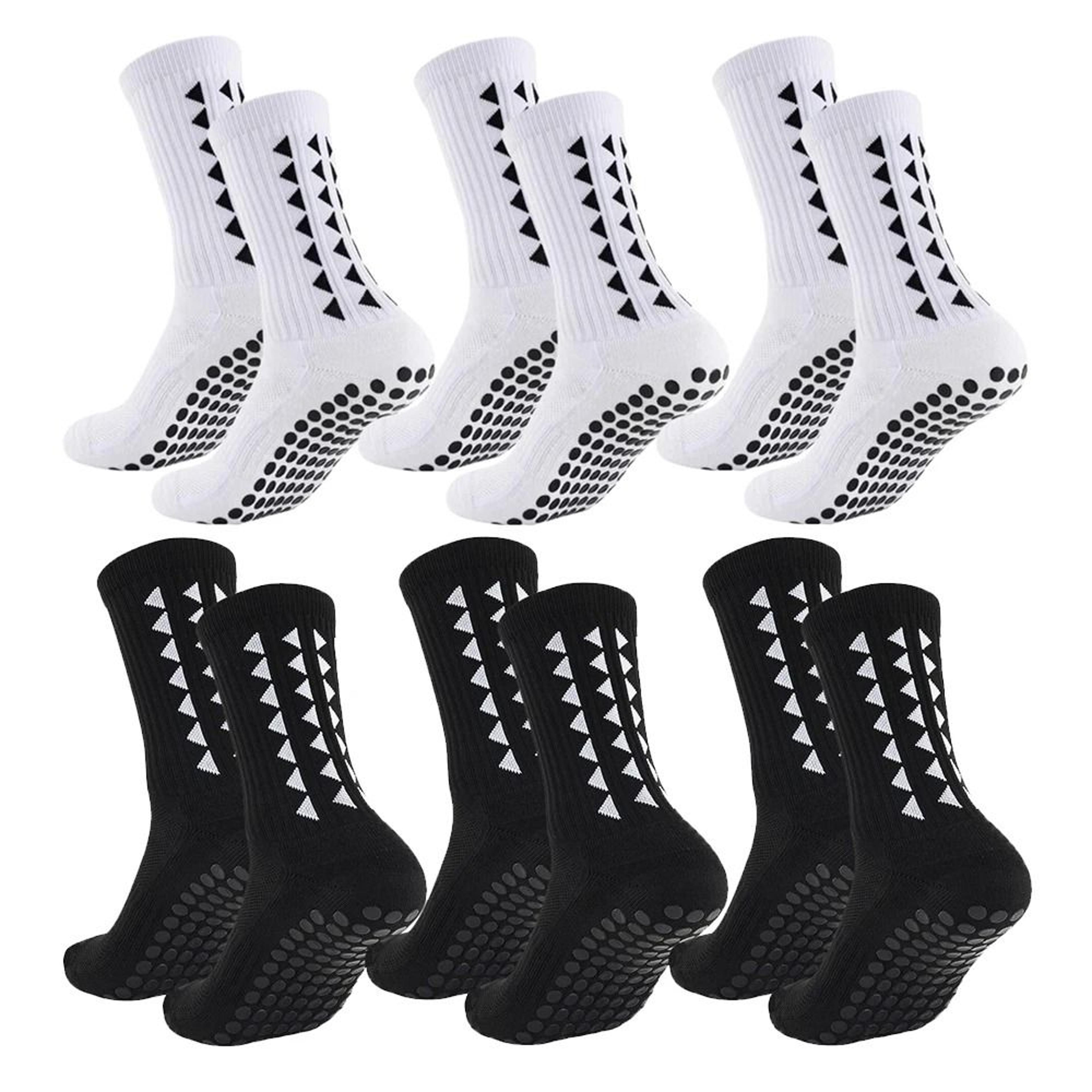 grip sports socks 6 pairs unisex towel bottom football soccer running