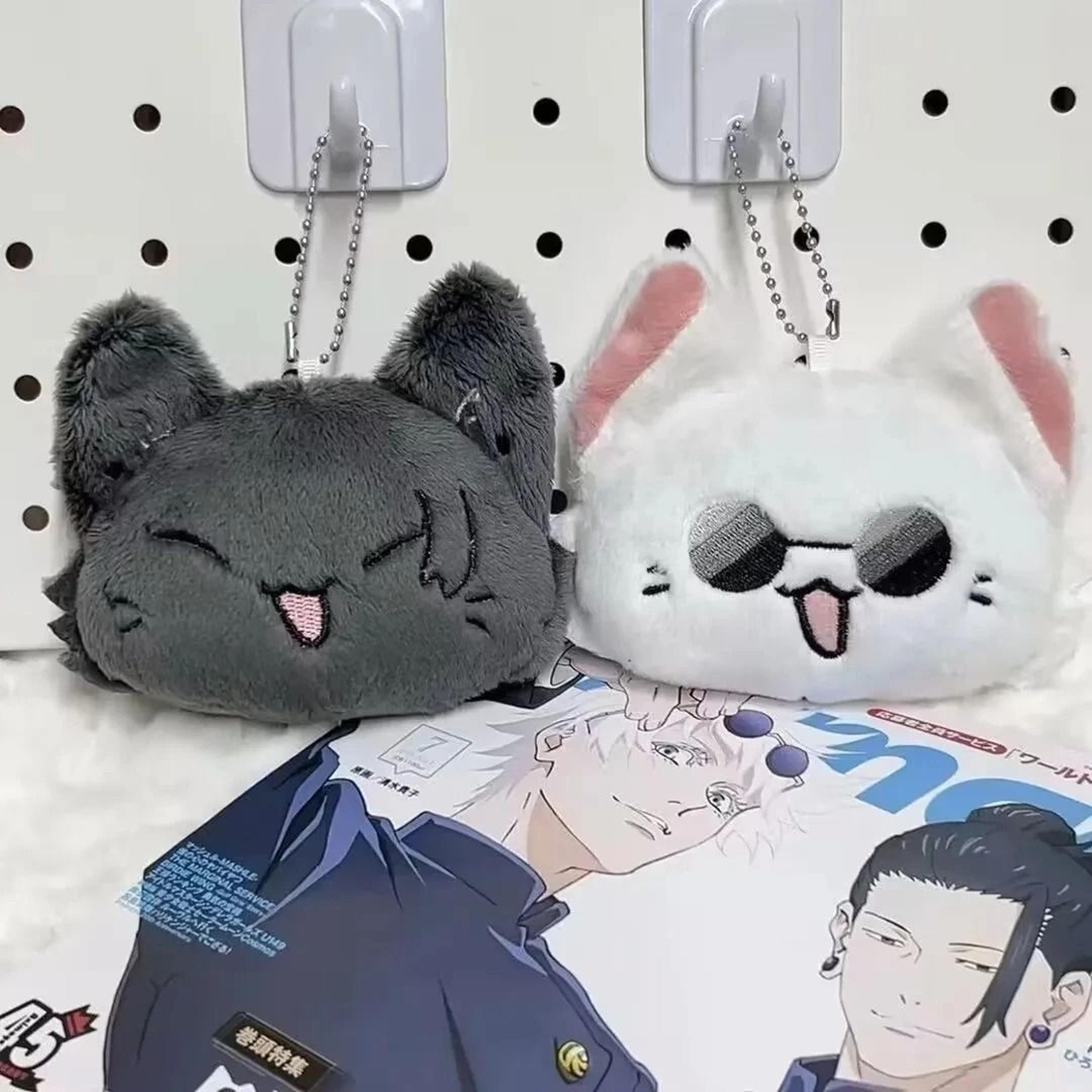 anime keychain geto suguru and satoru gojo plush cosplay keyrings
