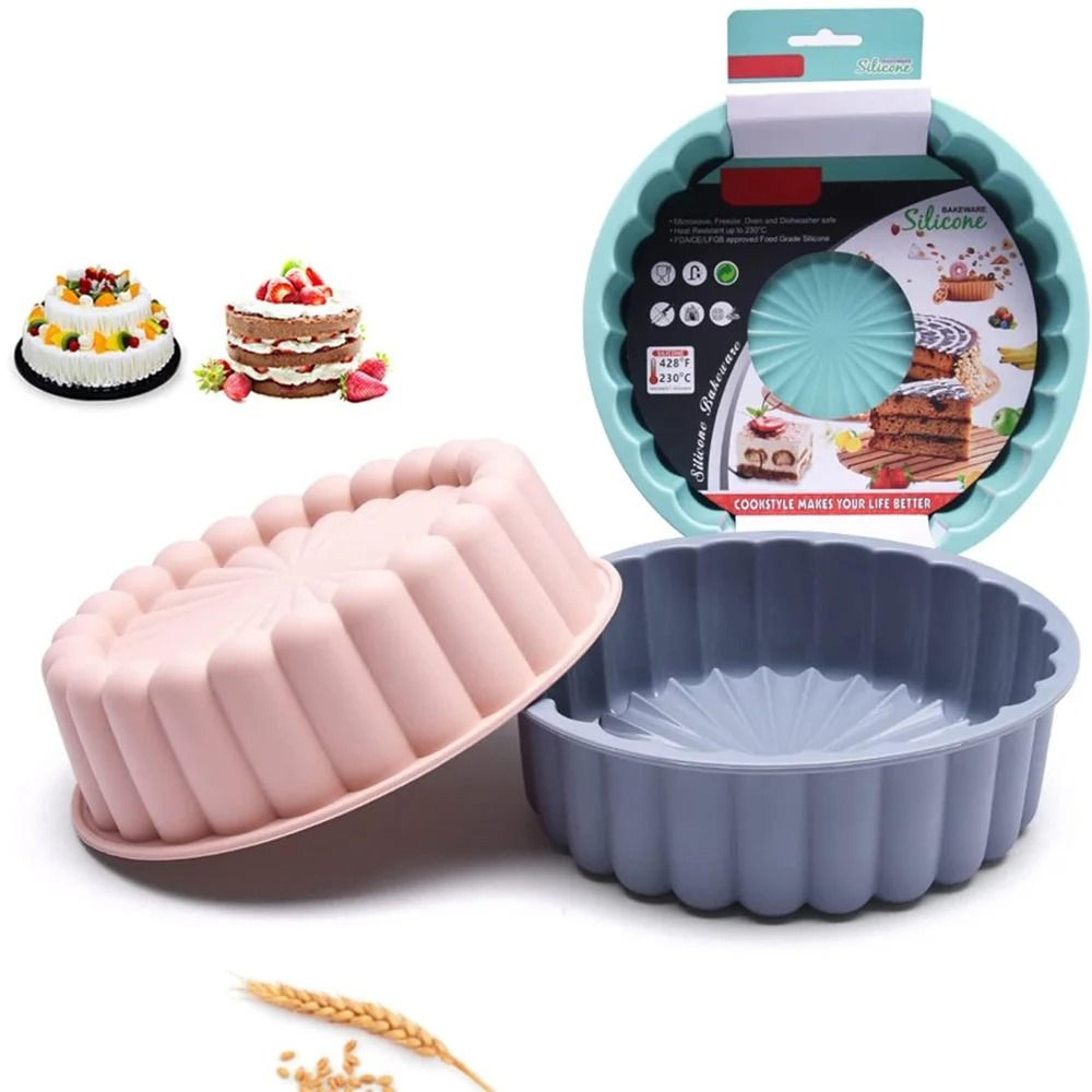 silicone round cake mold 8 inch non stick for baking brownie and shortcake