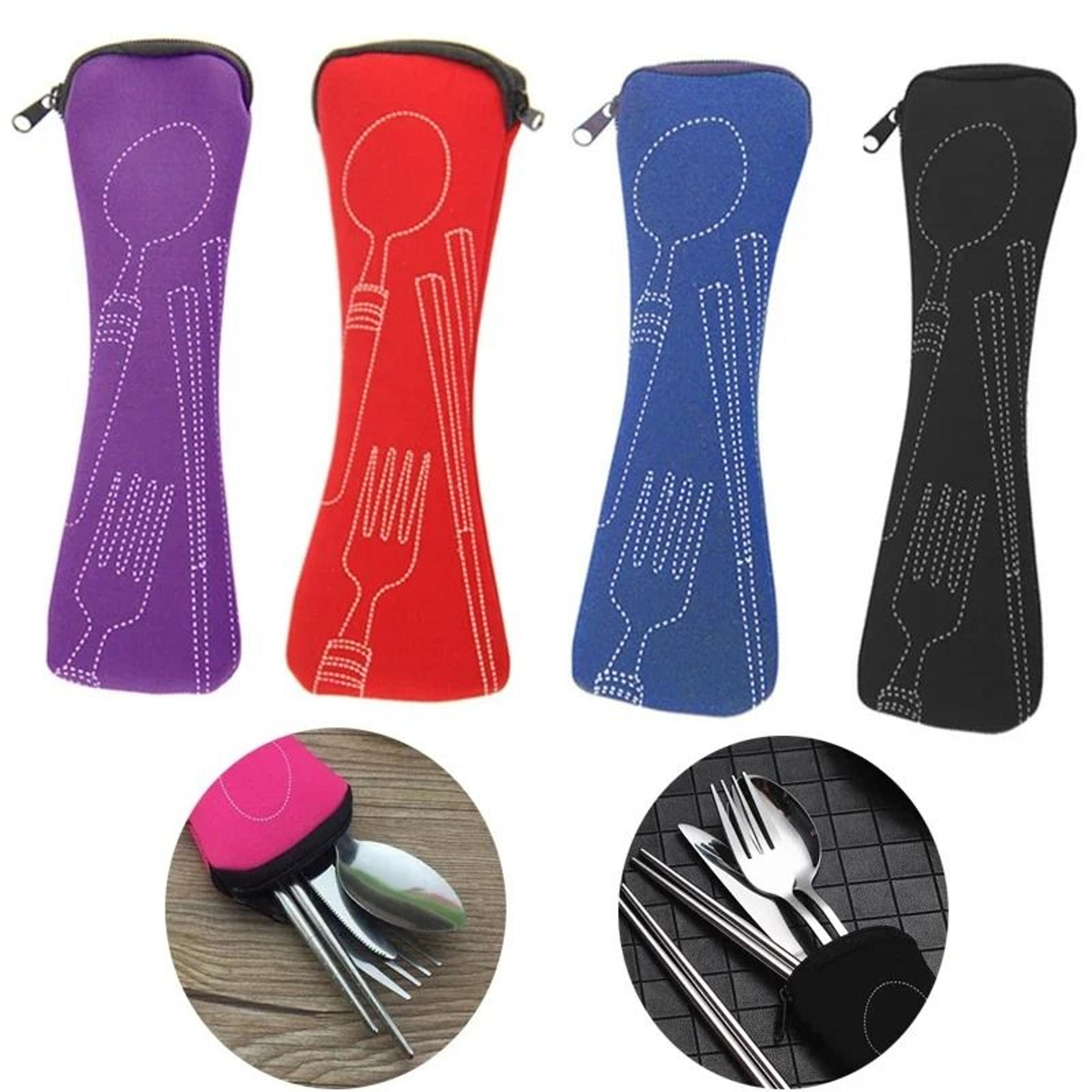 portable tableware bag cutlery storage pouch for travel picnic