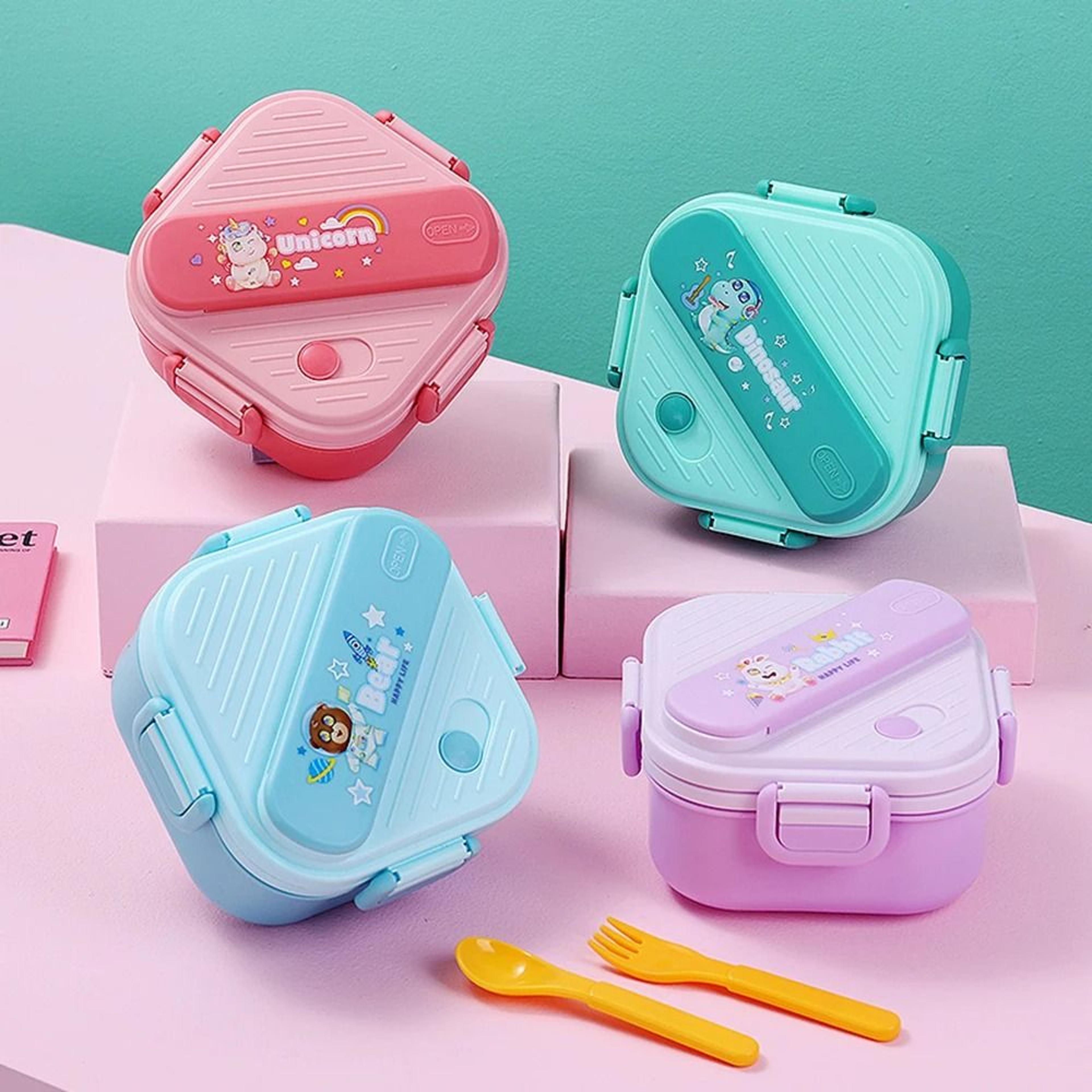 3 grids unicorn lunch box for children