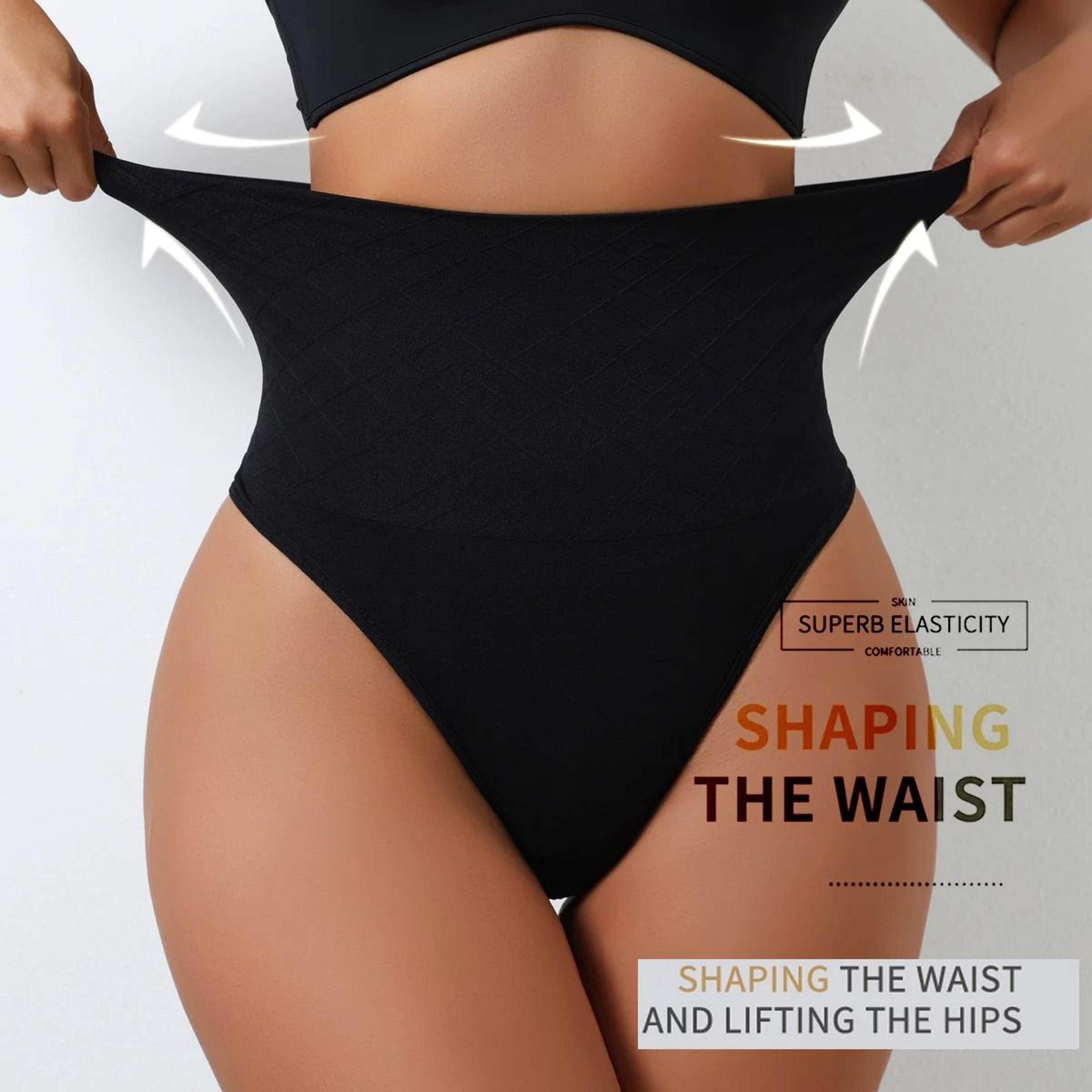 high waist seamless thong shapewear for women tummy control underwear