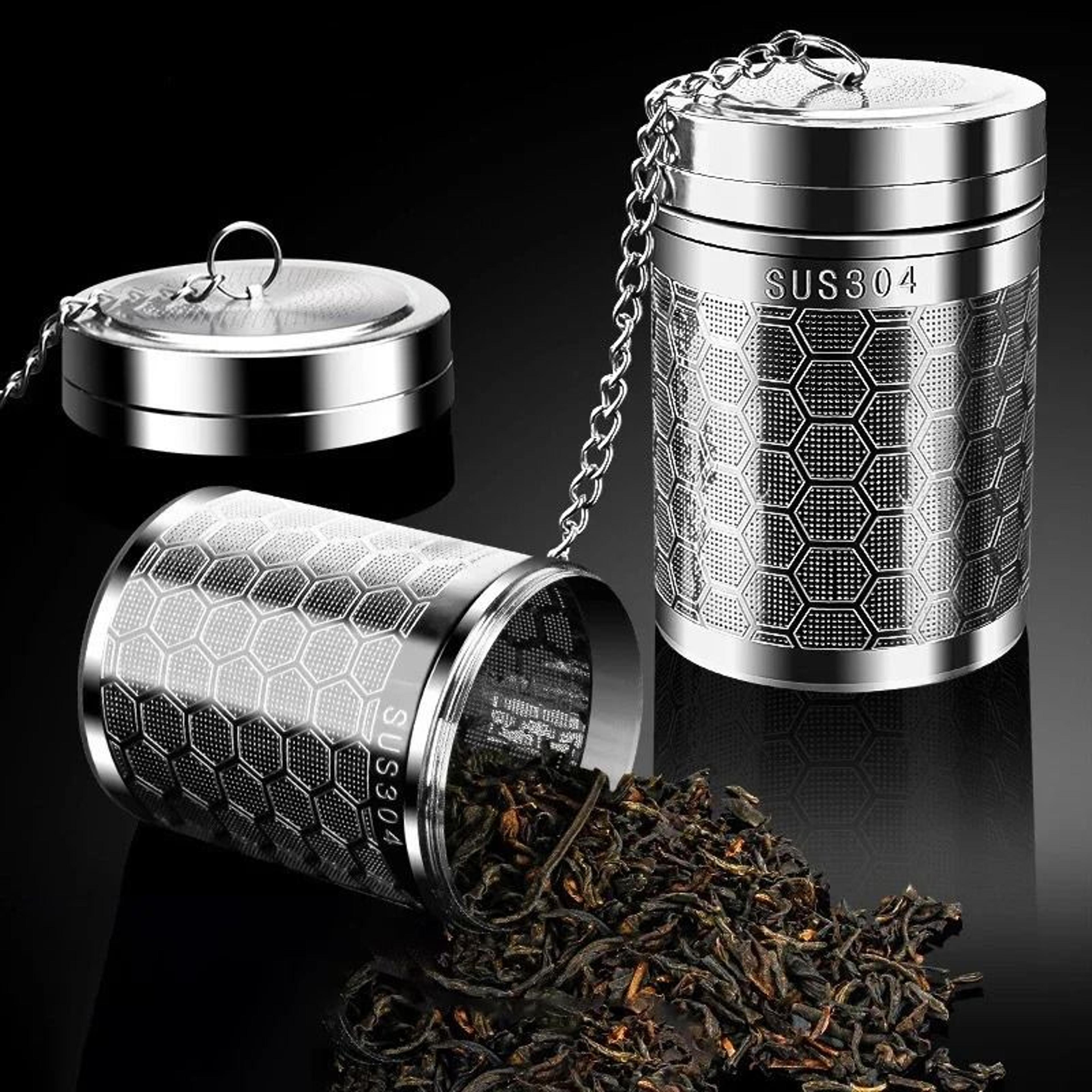 extra fine mesh stainless steel tea infuser with extended chain