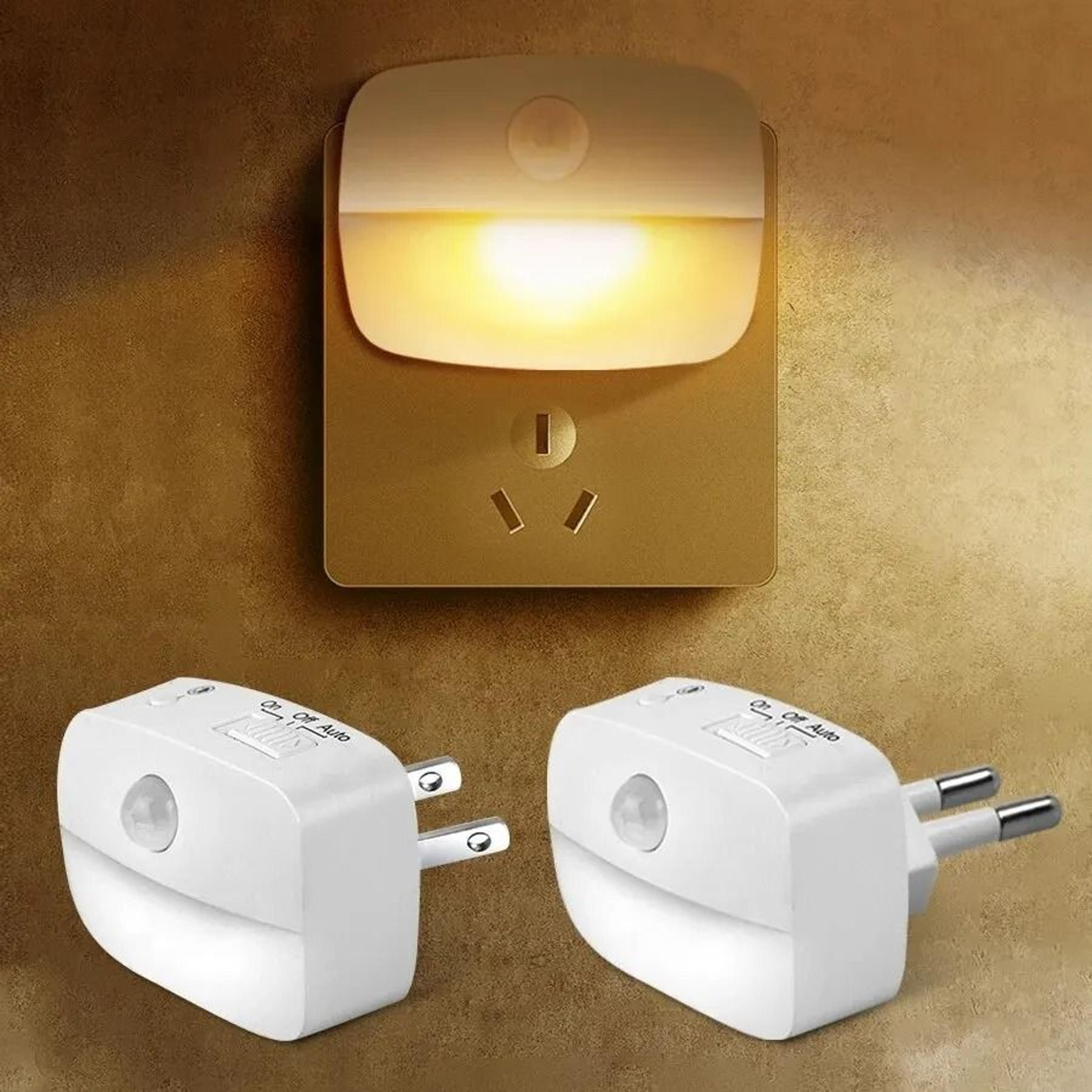led motion sensor night light plug-in for bedroom, hallway, and kids rooms