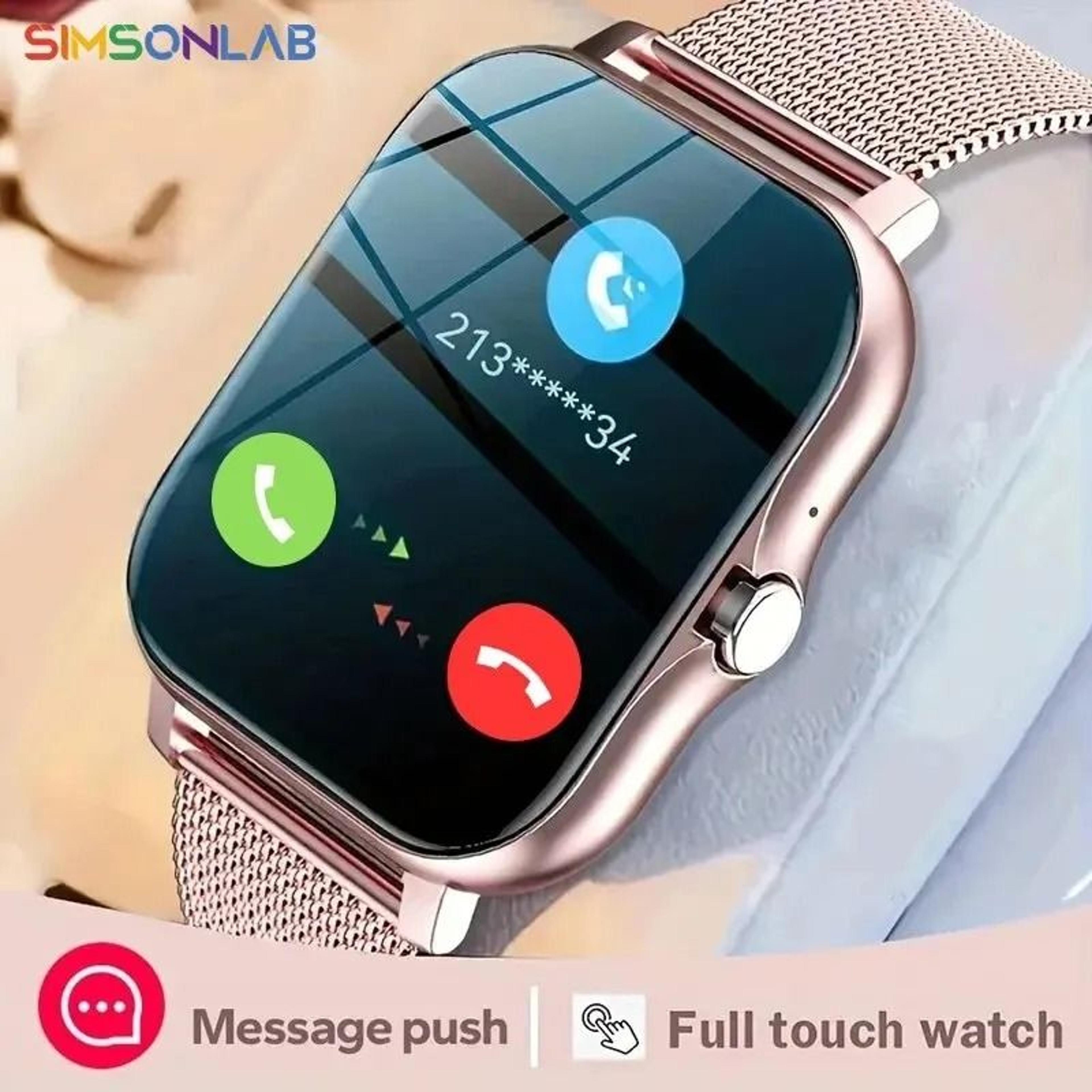 smartwatch bluetooth call 1.44 inch hd screen blood oxygen and pressure monitor