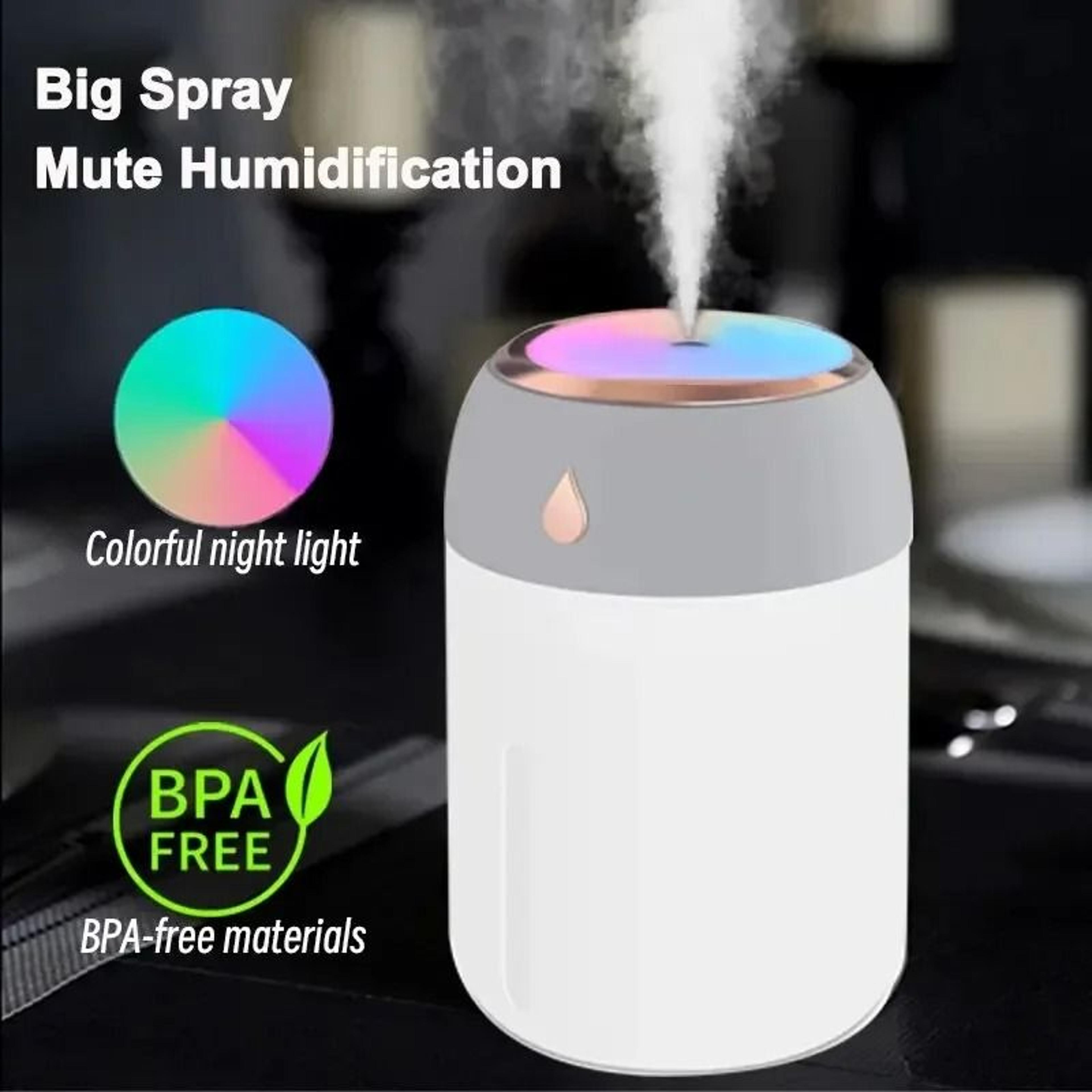 portable mini usb air humidifier aroma diffuser led cool light 330ml