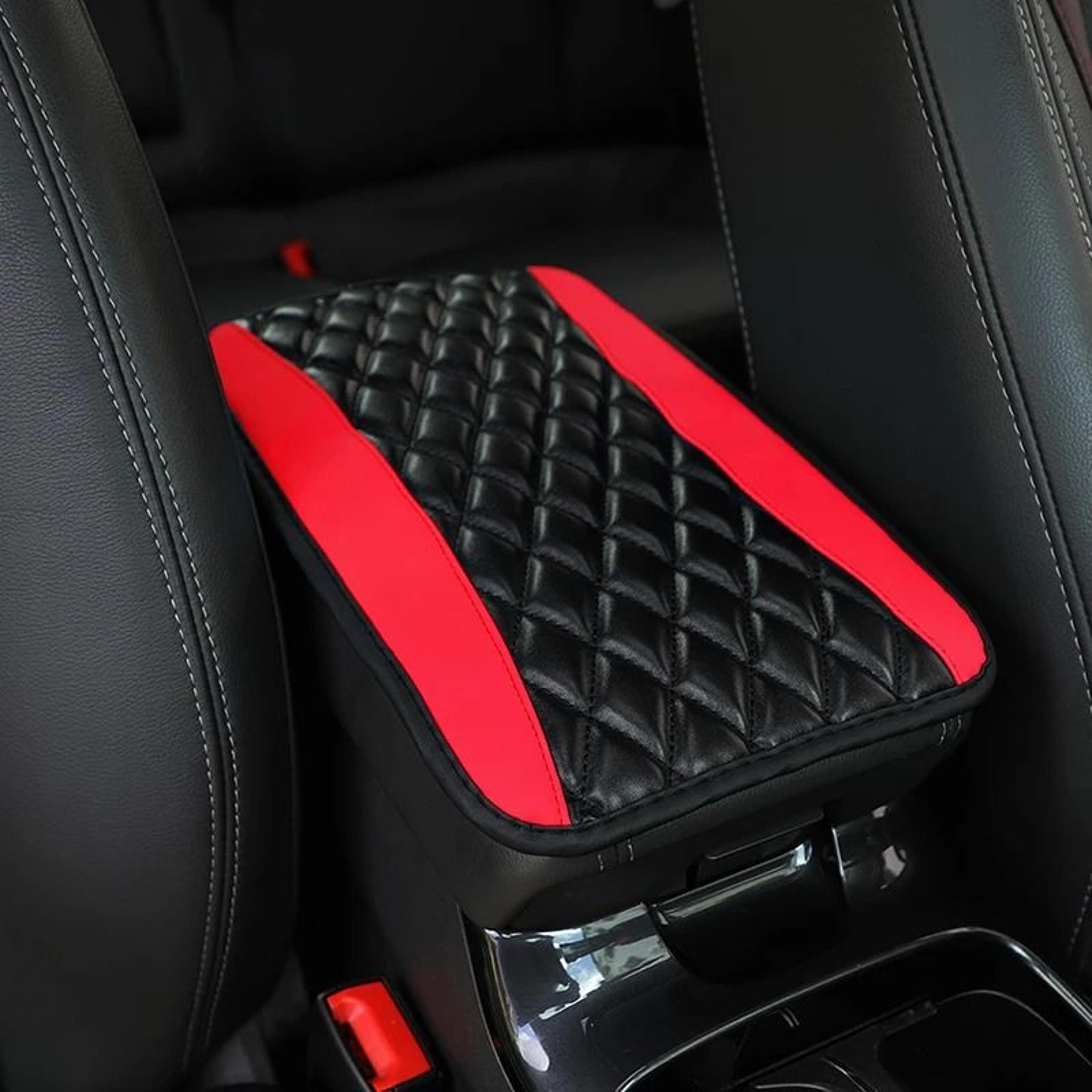 pu leather car armrest cover mat ethnic print pad