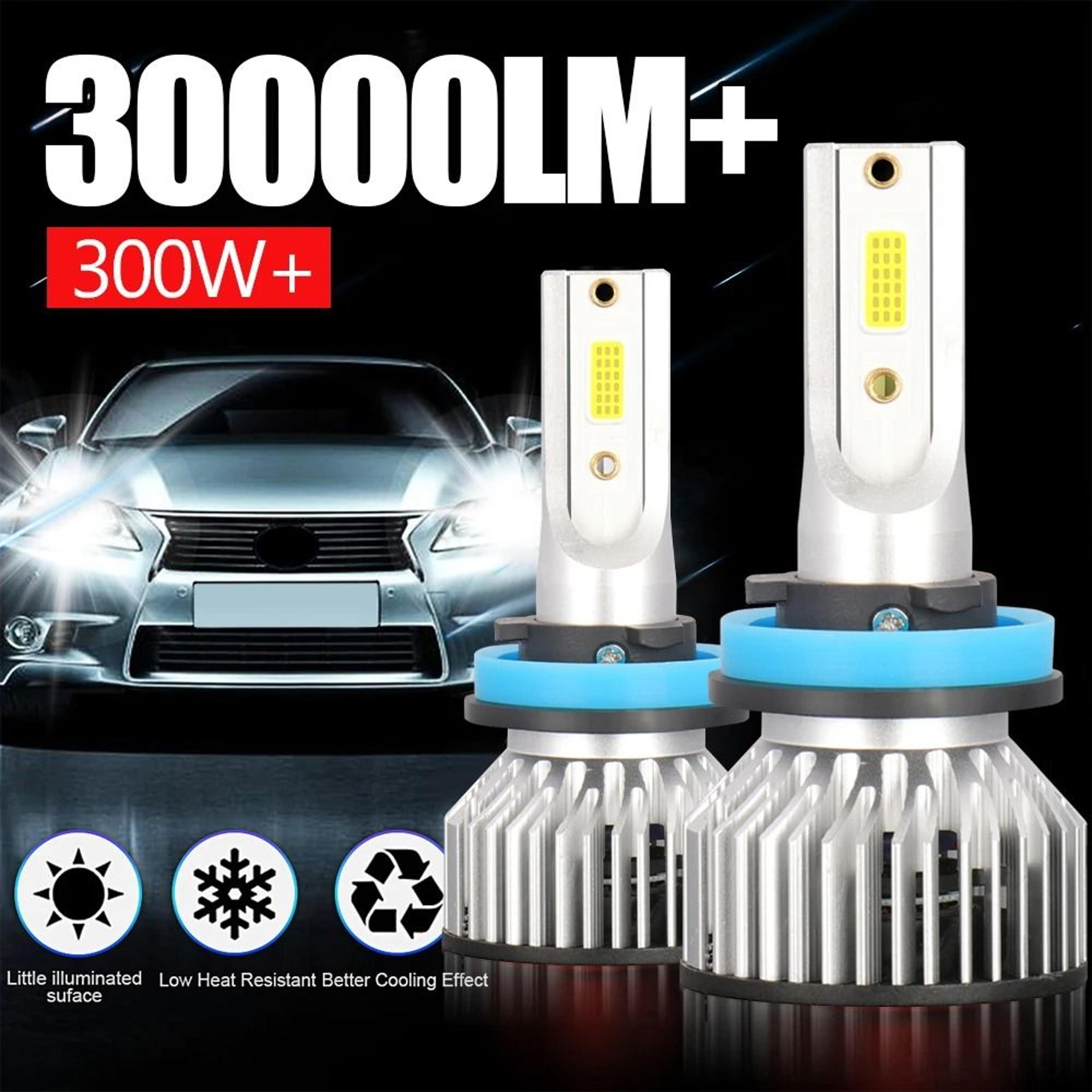led headlight bulbs 30000lm 6000k high power car fog and headlamp set