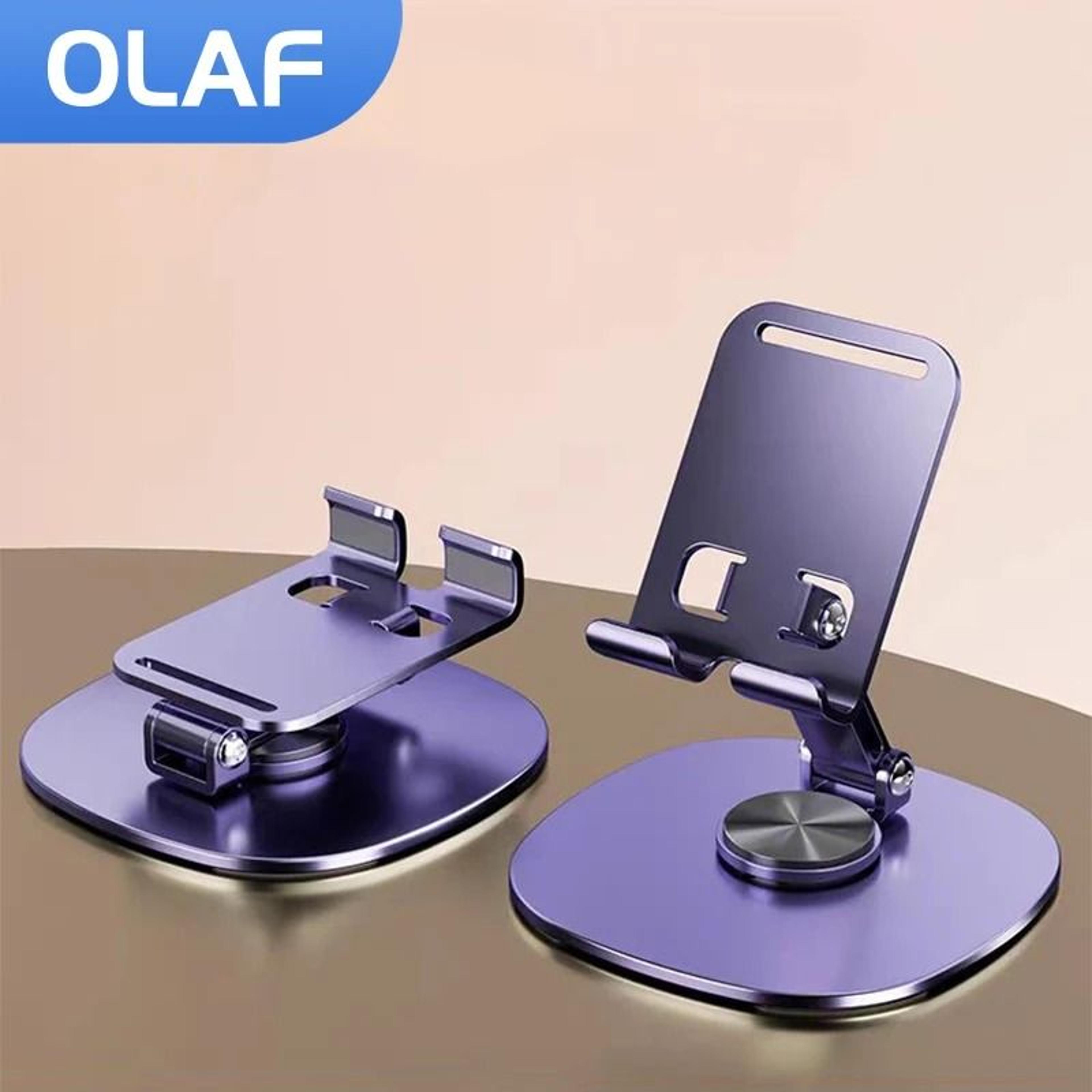 rotating table cell phone holder stand for desk and mobile devices