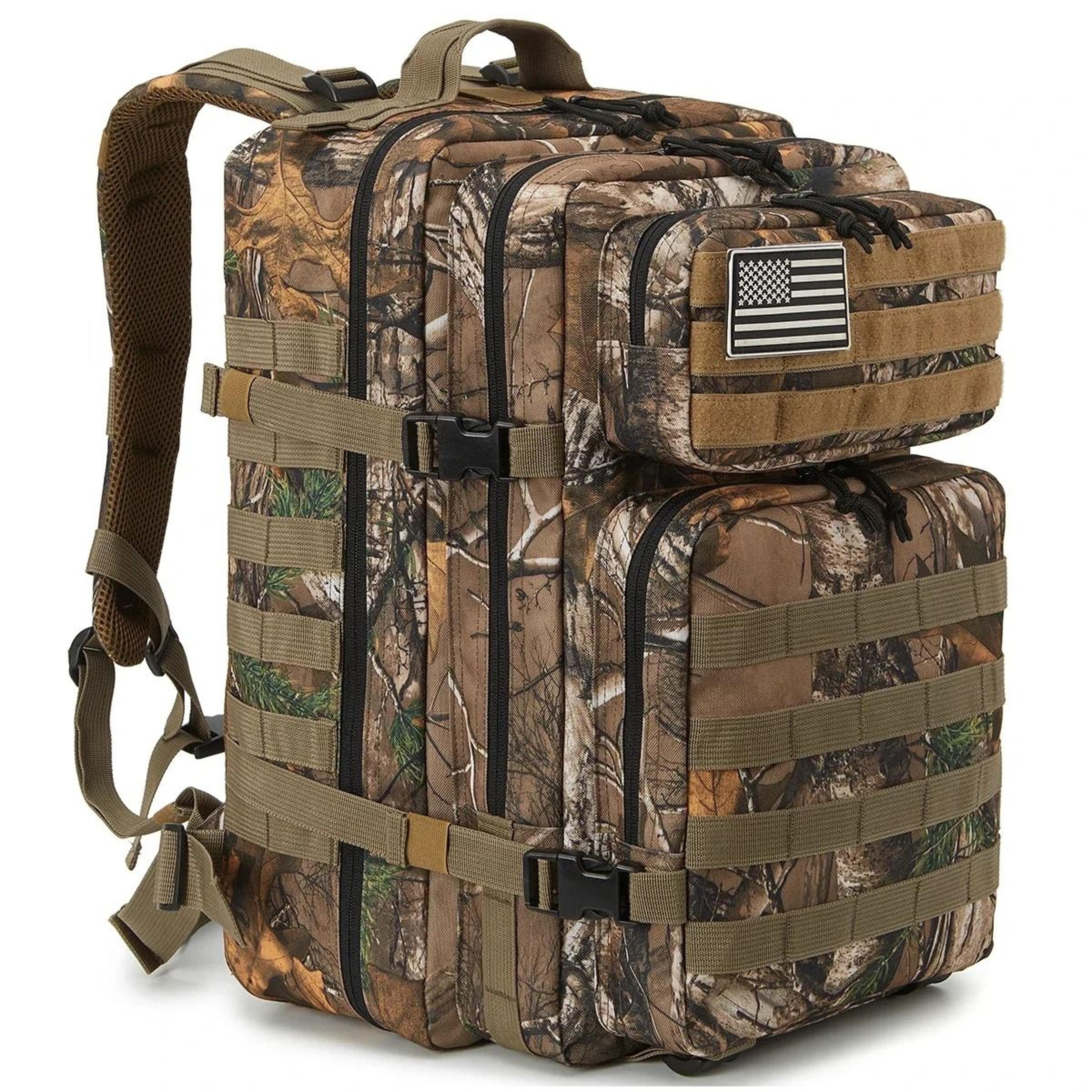 large capacity tactical outdoor backpack 45l for hiking camping and travel