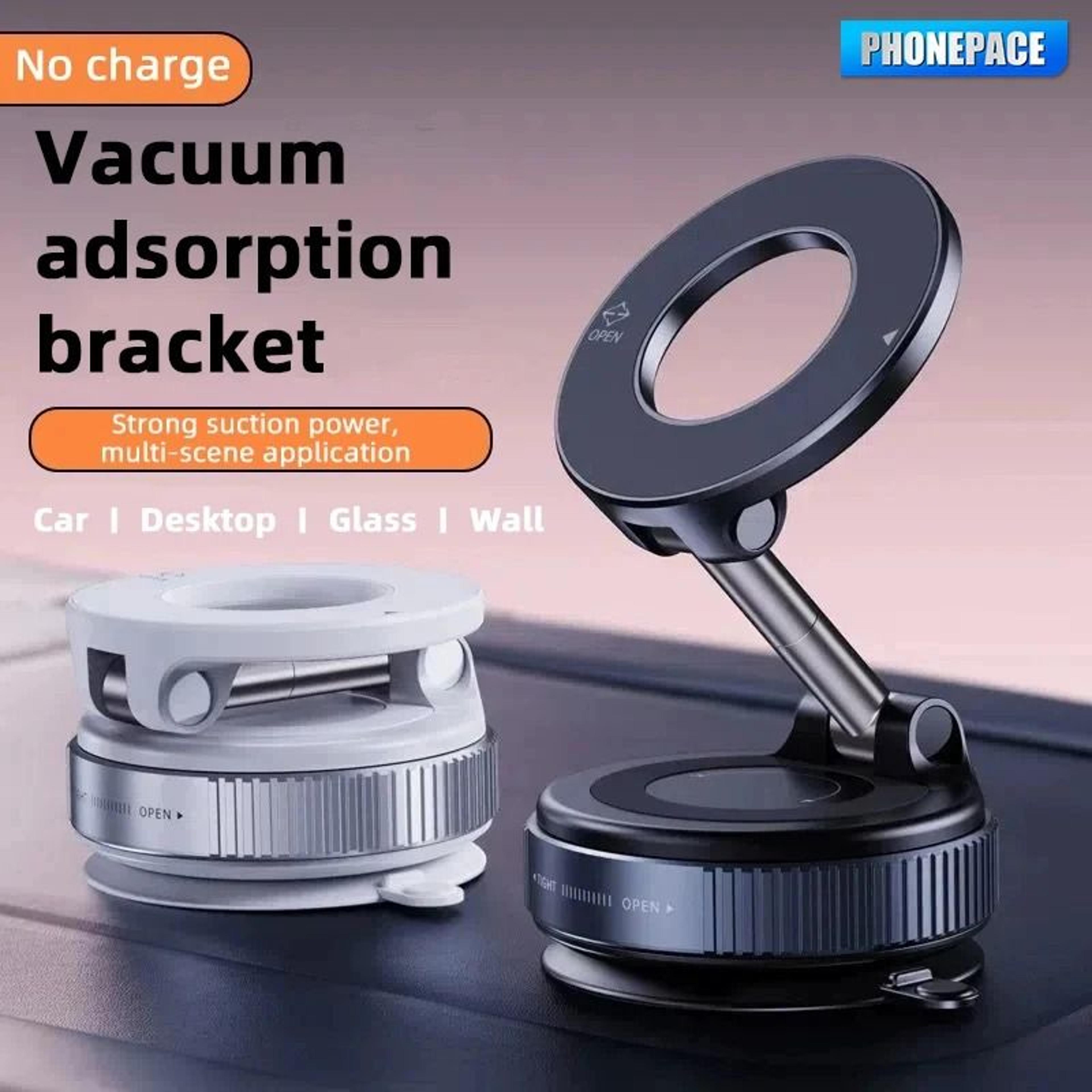 magnetic phone holder with three axis rotation for adjustable hands free use