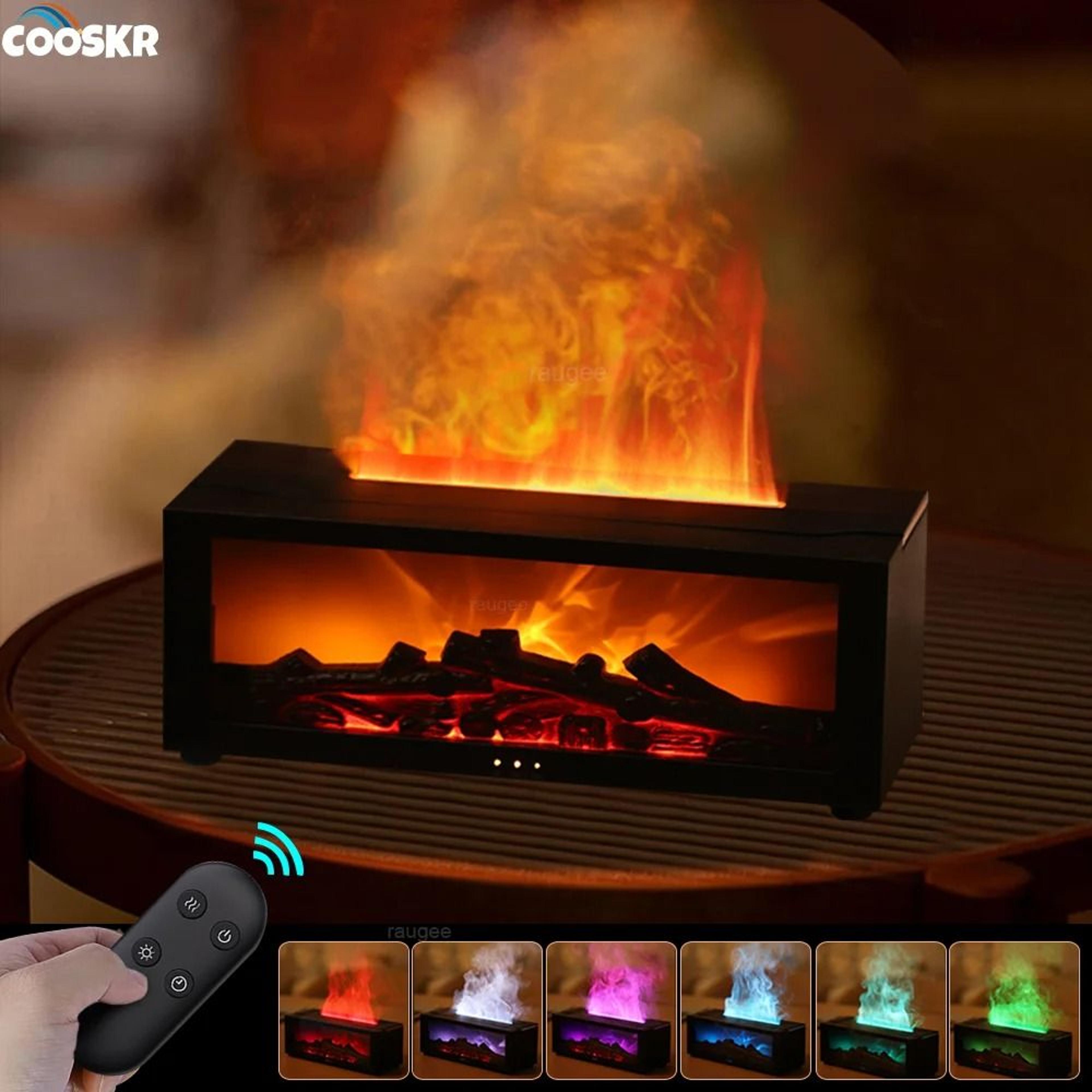 air humidifier essential oils aroma diffuser with flame effect and remote control