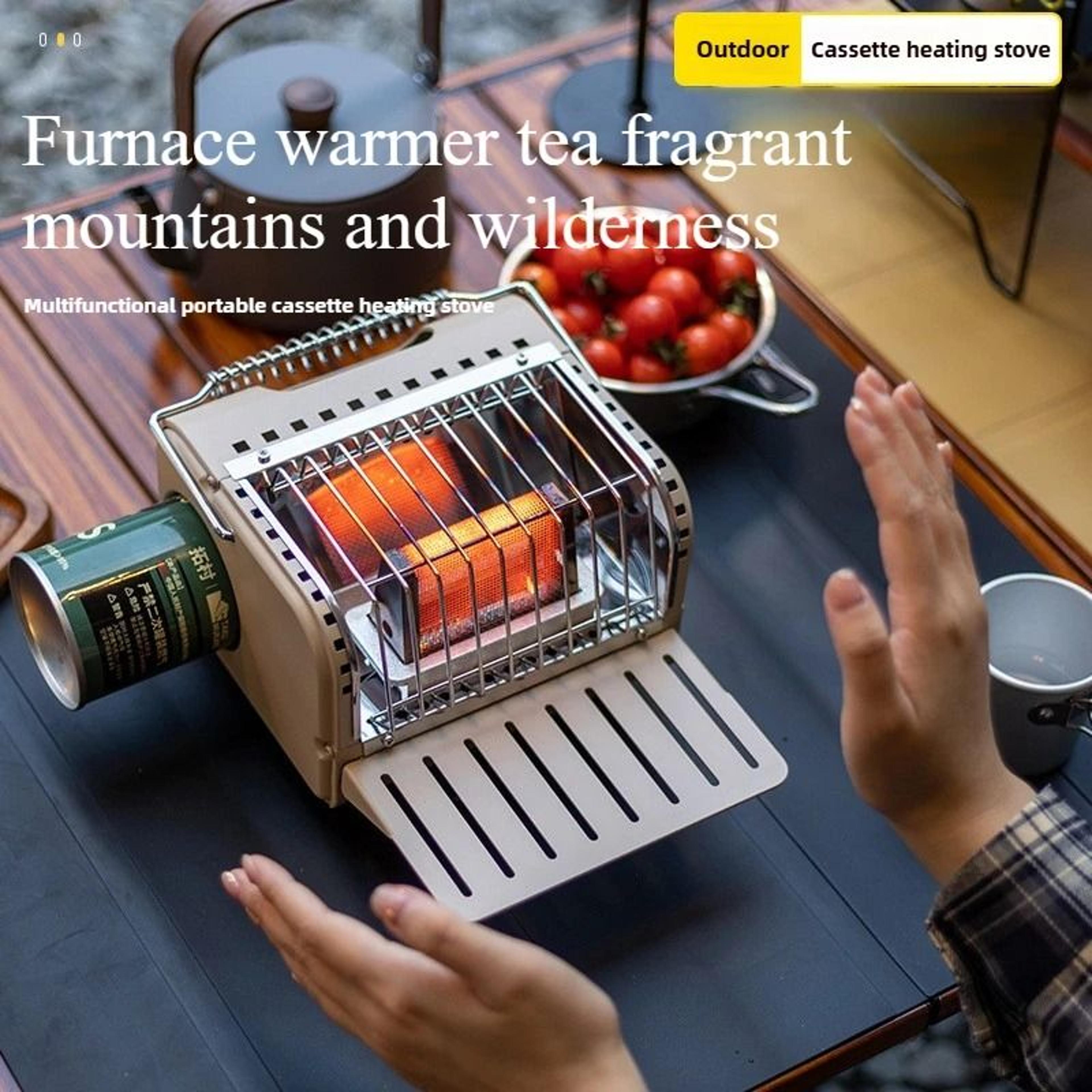 outdoor mini heating stove portable camping gas heater for winter camping and fishing