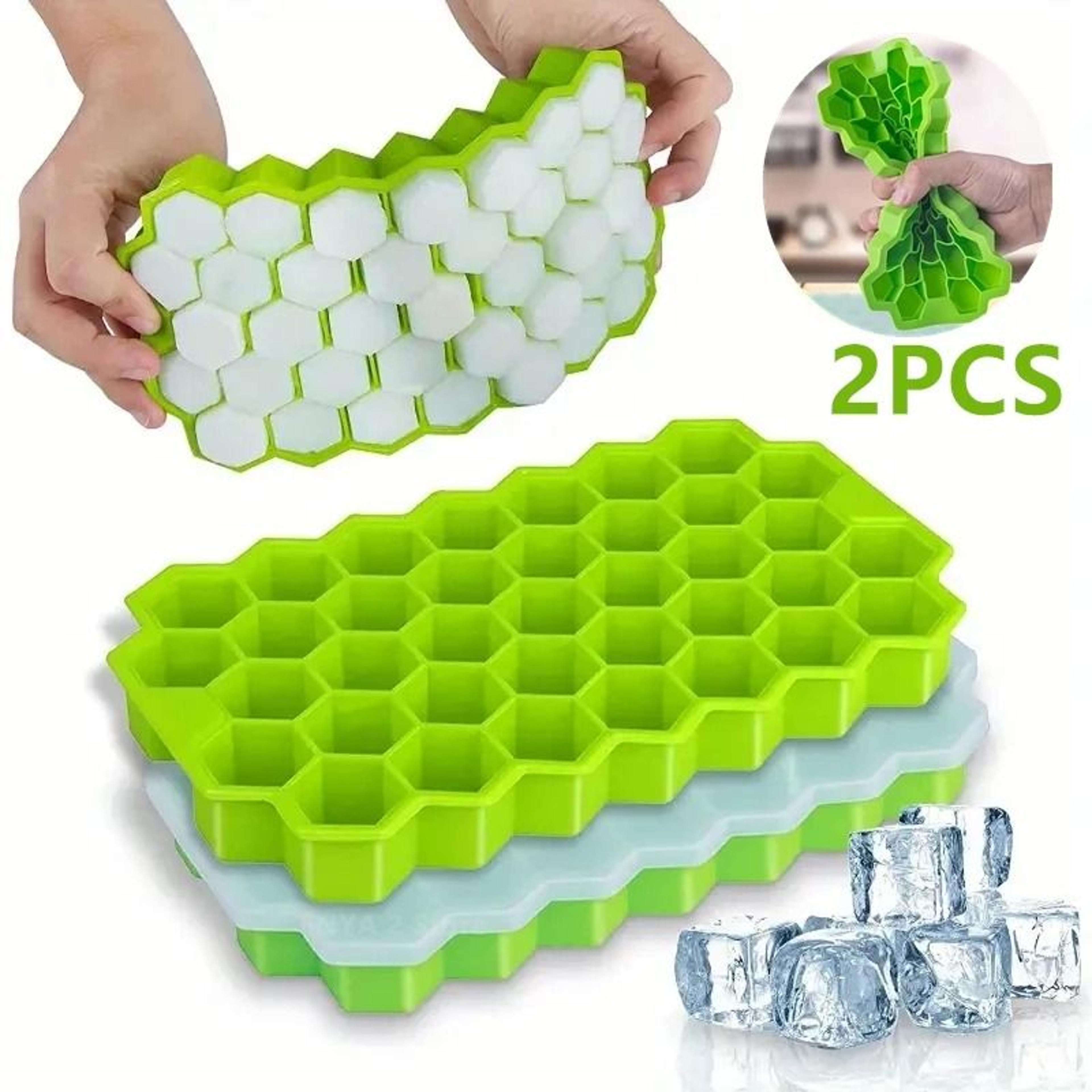 large capacity silicone ice trays mold reusable honeycomb ice cube maker food grade ice maker with lids popsicle mould i
