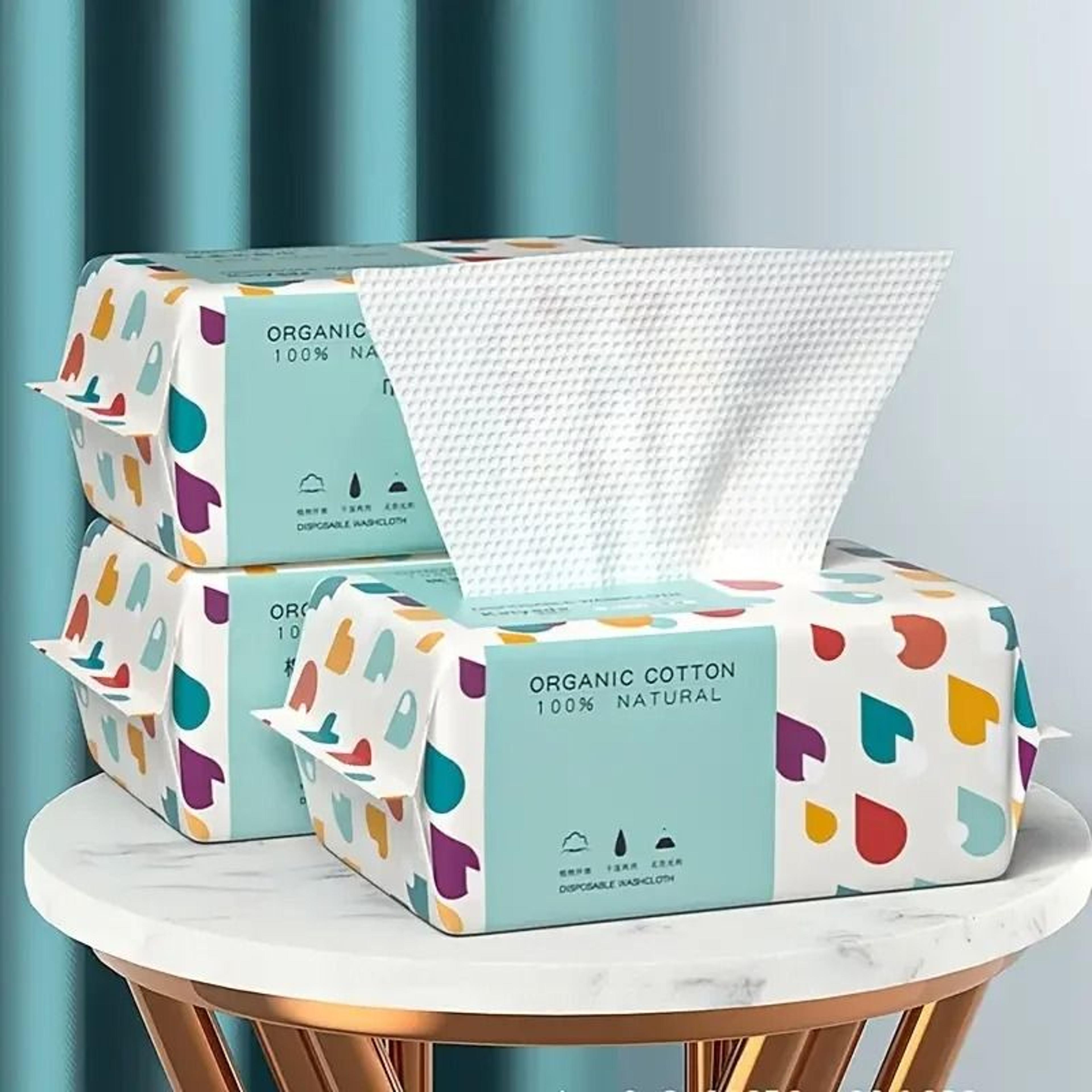 100-count disposable washcloth thick face towels soft dry wipes for skin care