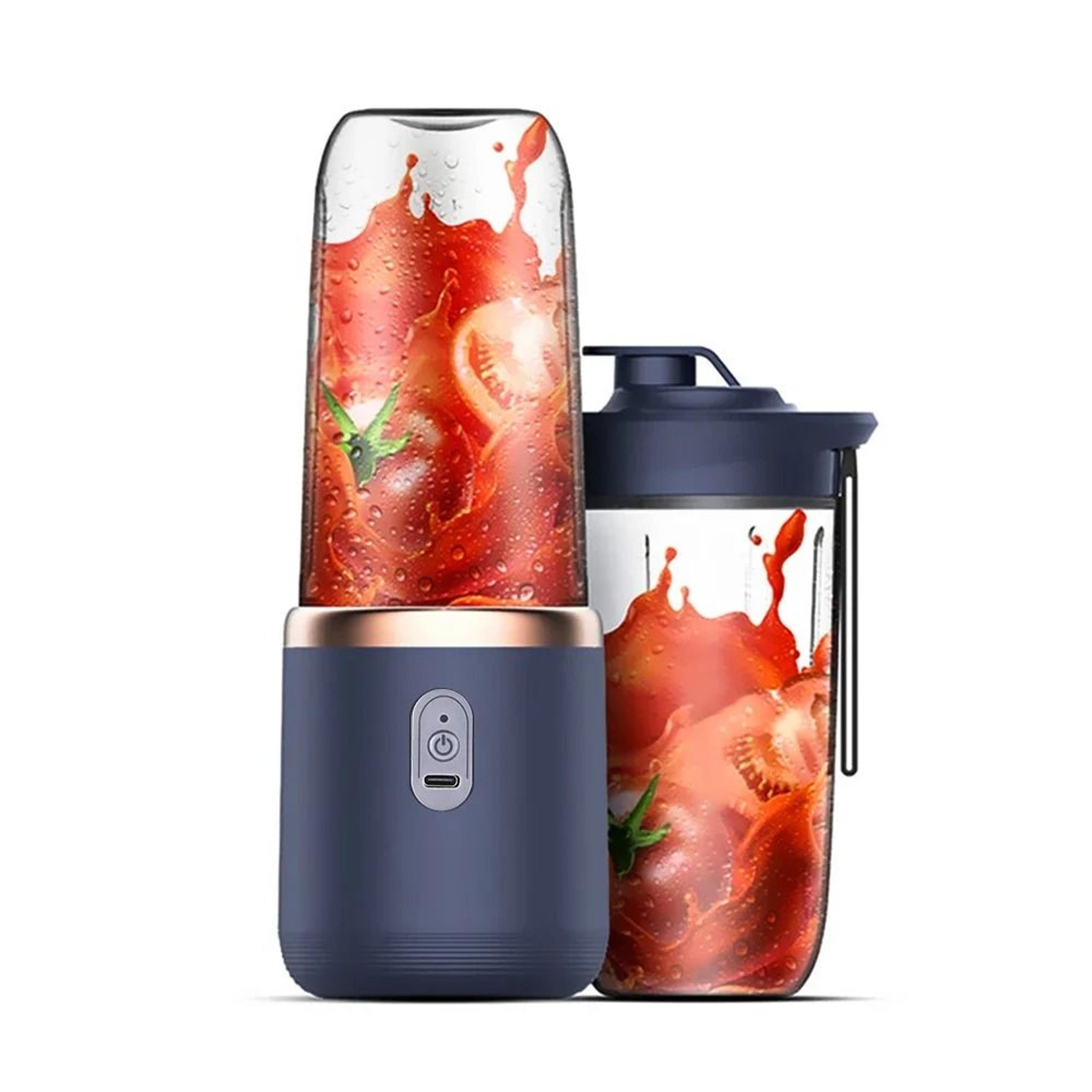 electric juicer cup with 6 blades portable usb rechargeable personal smoothie blender